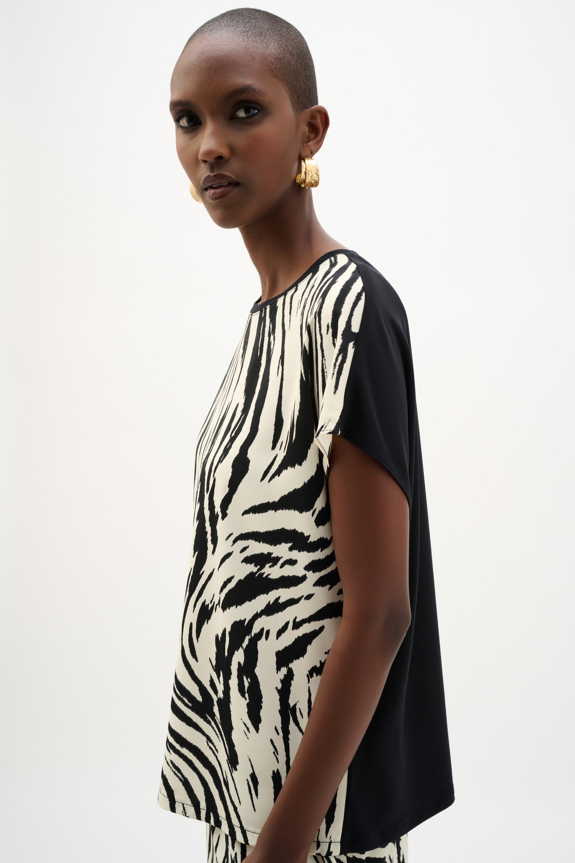 Animal Print Short Sleeve Top