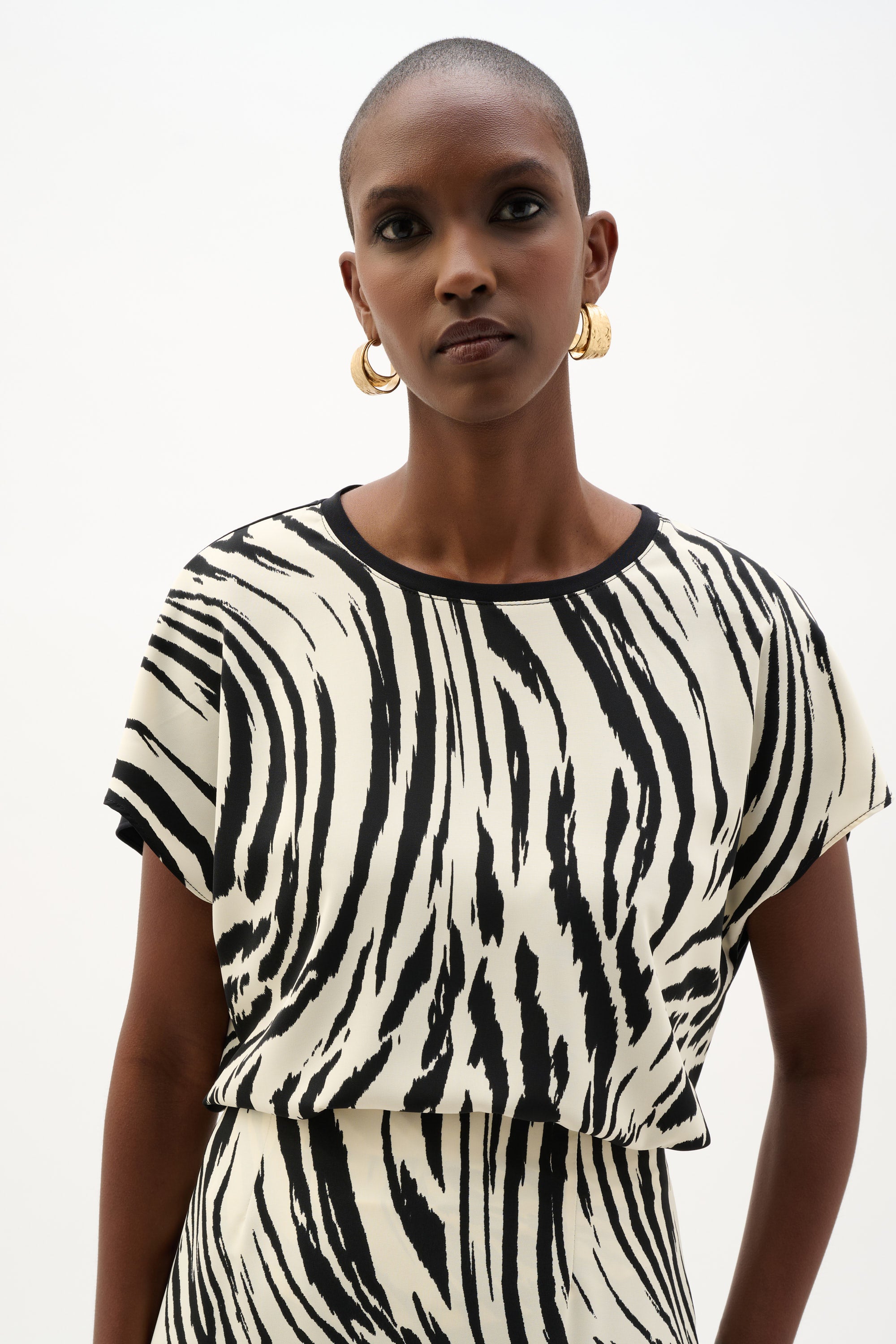 Animal Print Short Sleeve Top