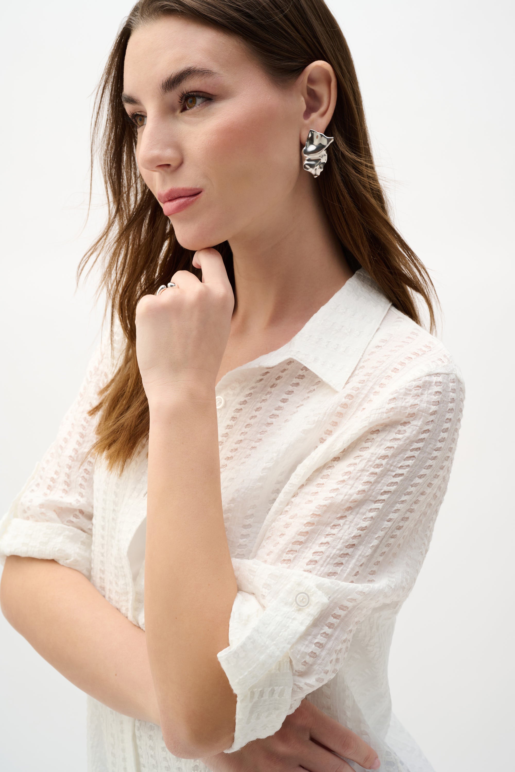 Jacquard Drawstring Shirt