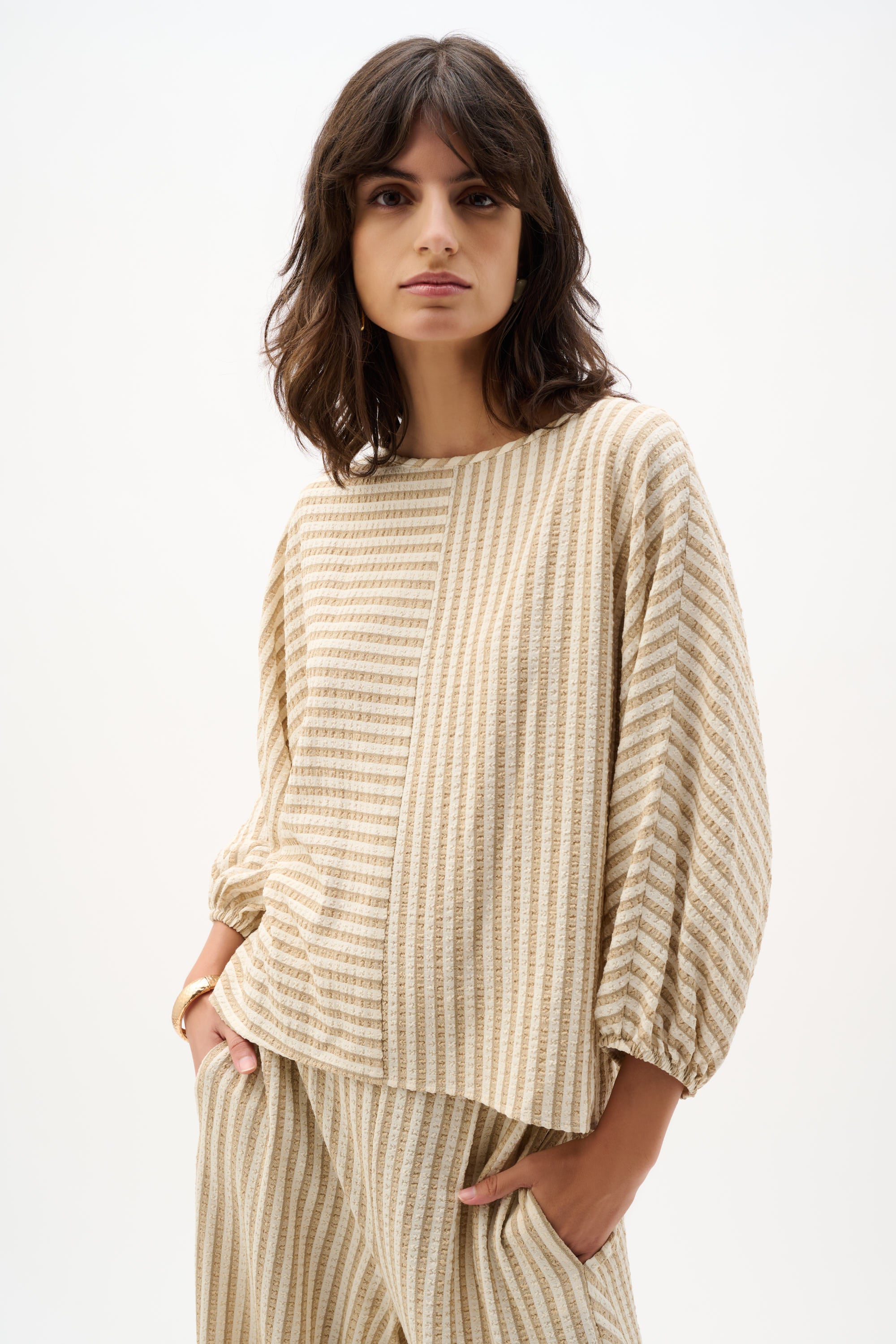 Stripe Seersucker Top