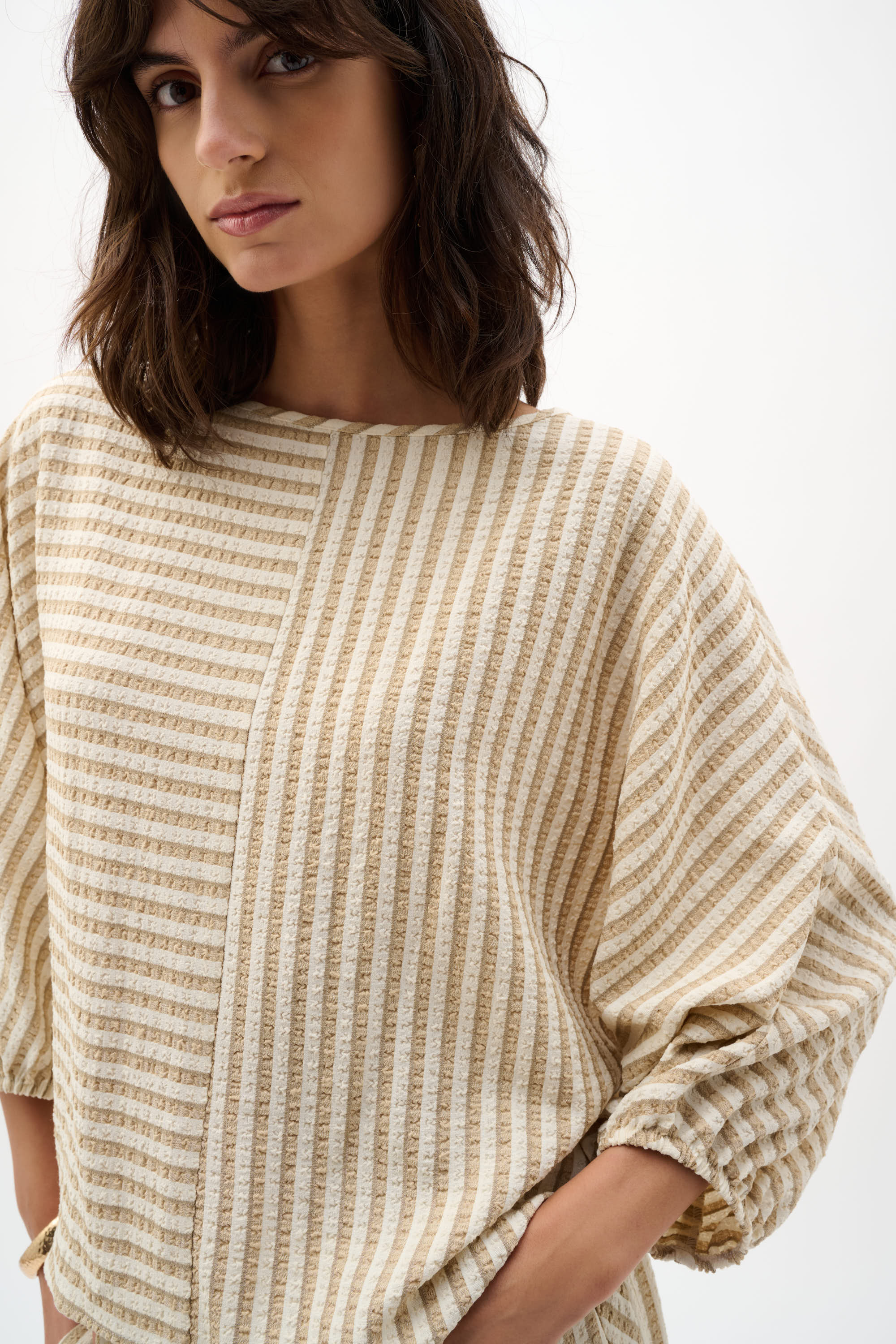 Stripe Seersucker Top