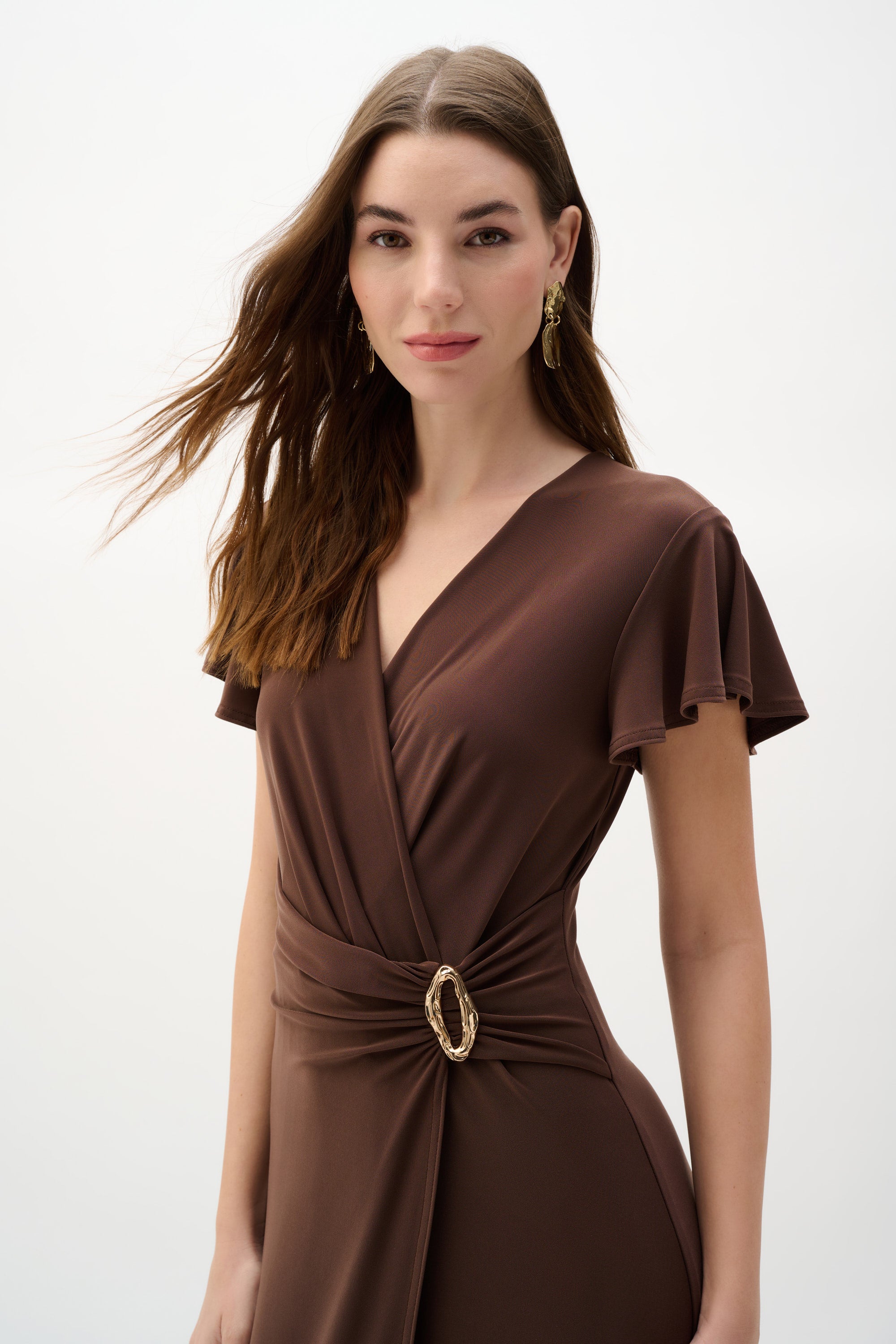 Wrap Jersey Midi Dress