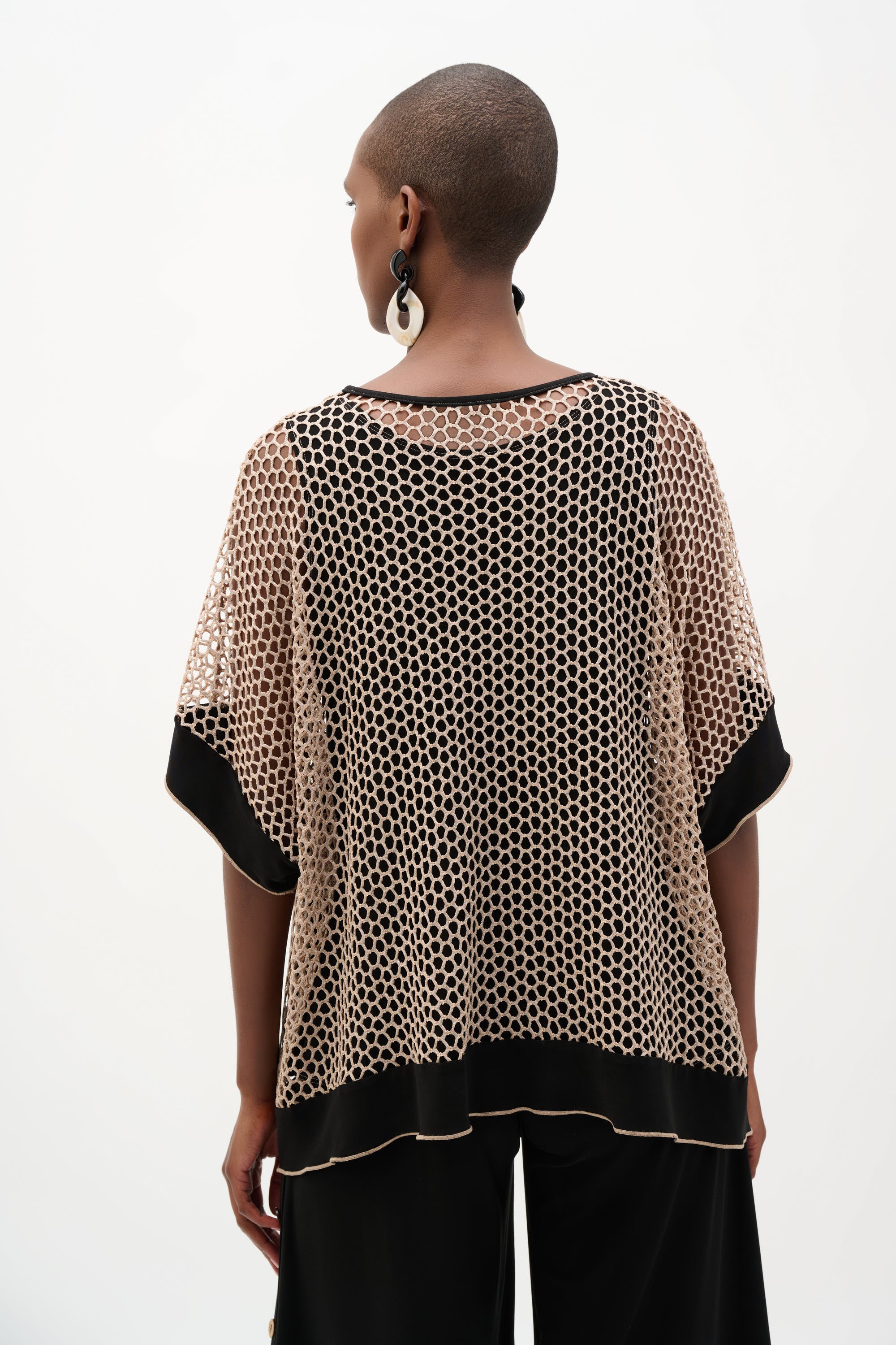 Honeycomb Lurex Overlay Top