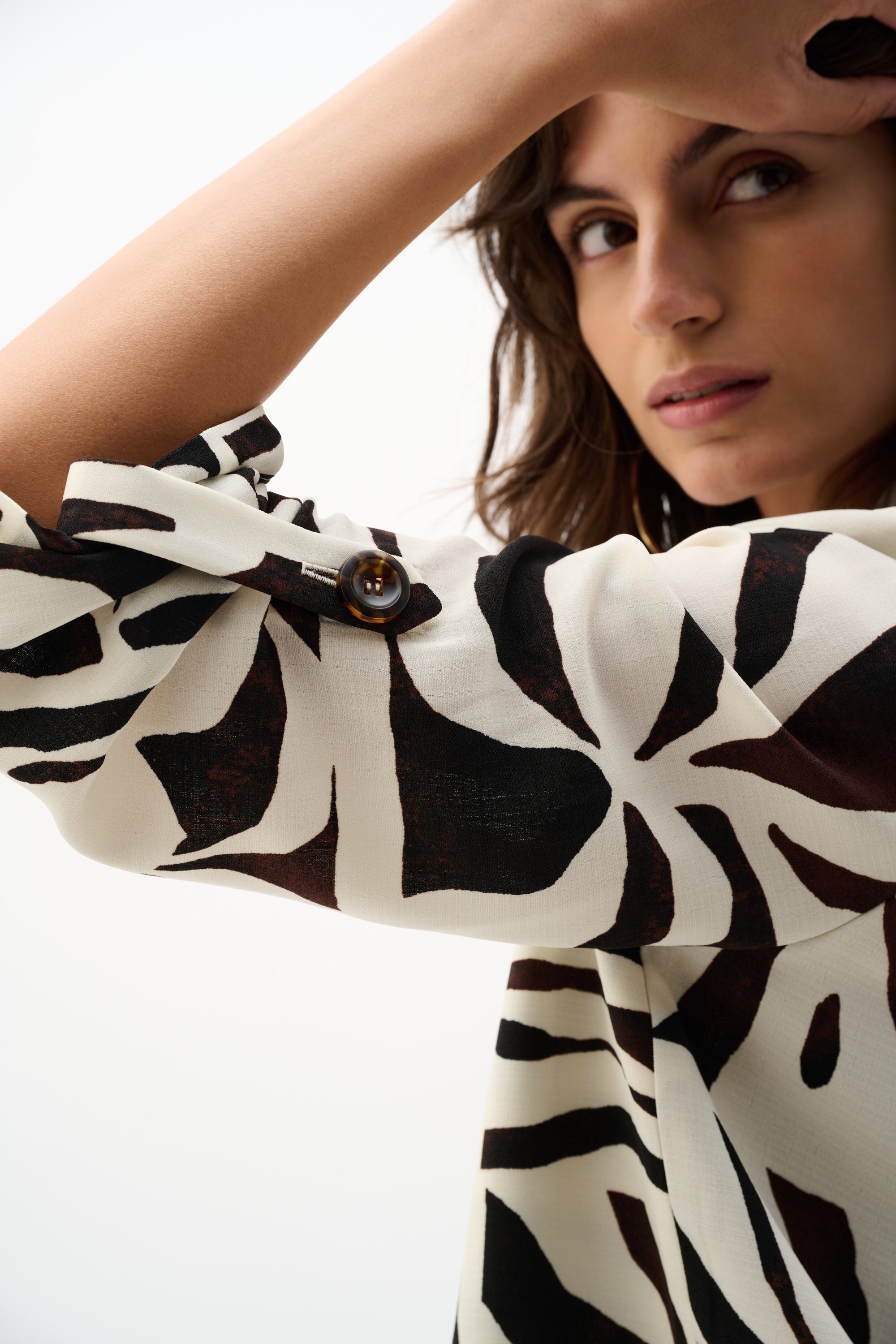 Abstract Print Crop Jacket