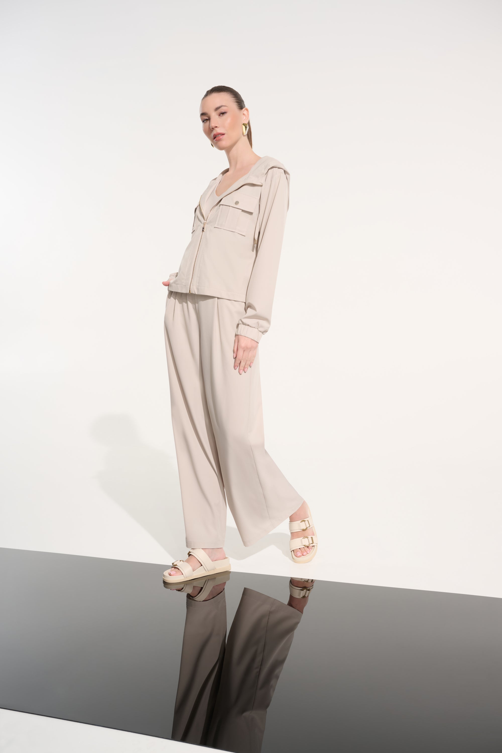 Zip Front Hooded Jacket