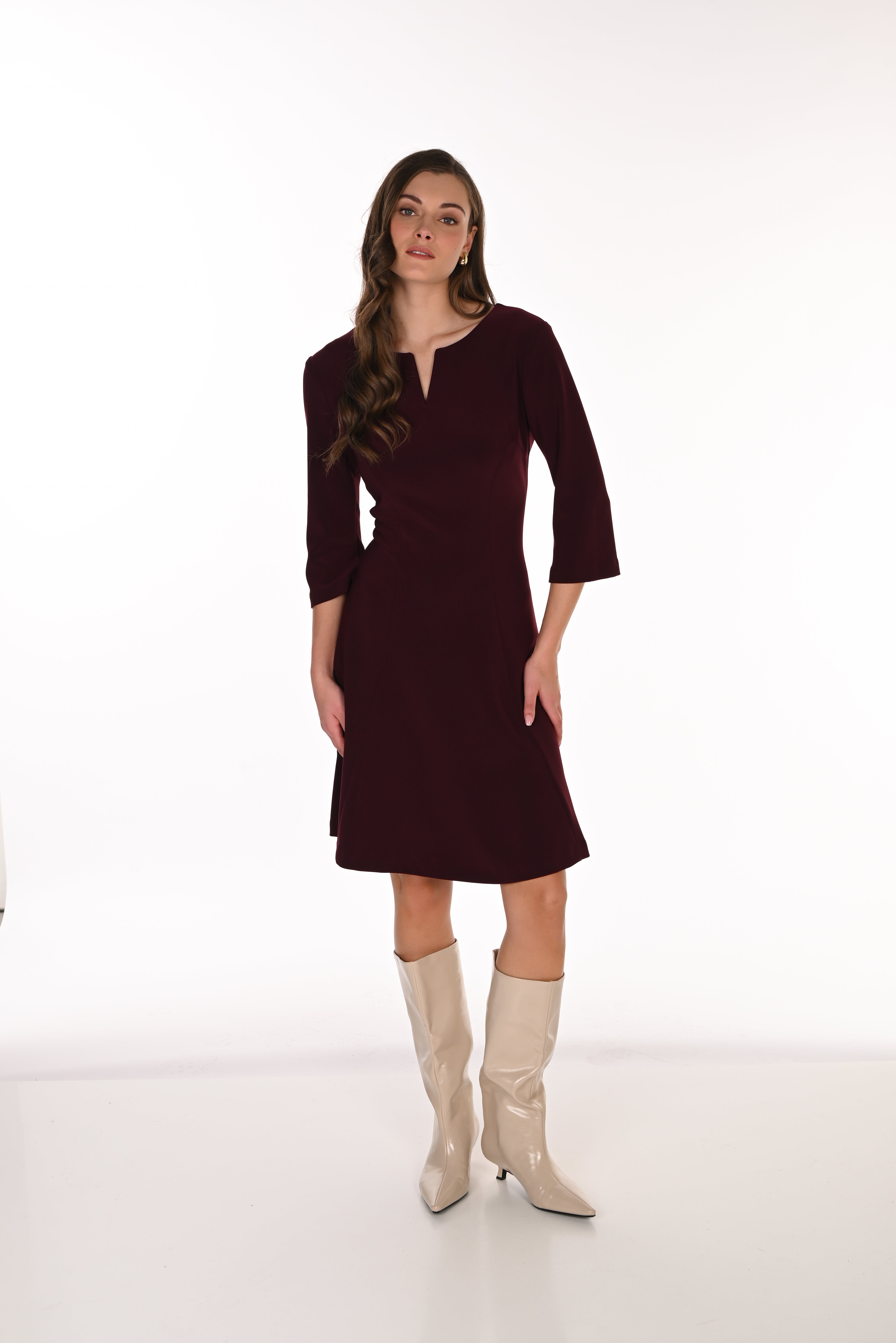 Fit & Flare Scuba Jersey Dress