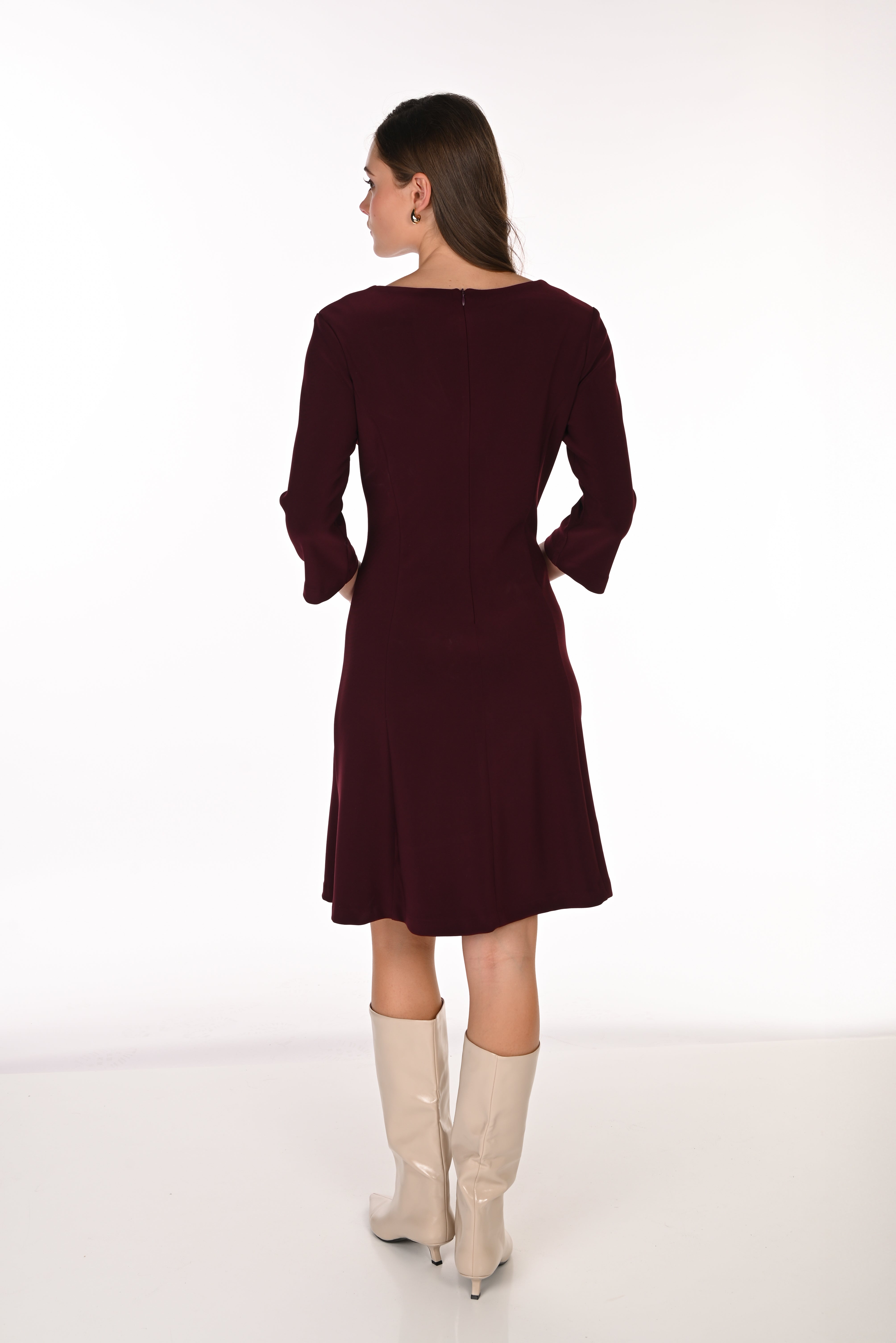 Fit & Flare Scuba Jersey Dress