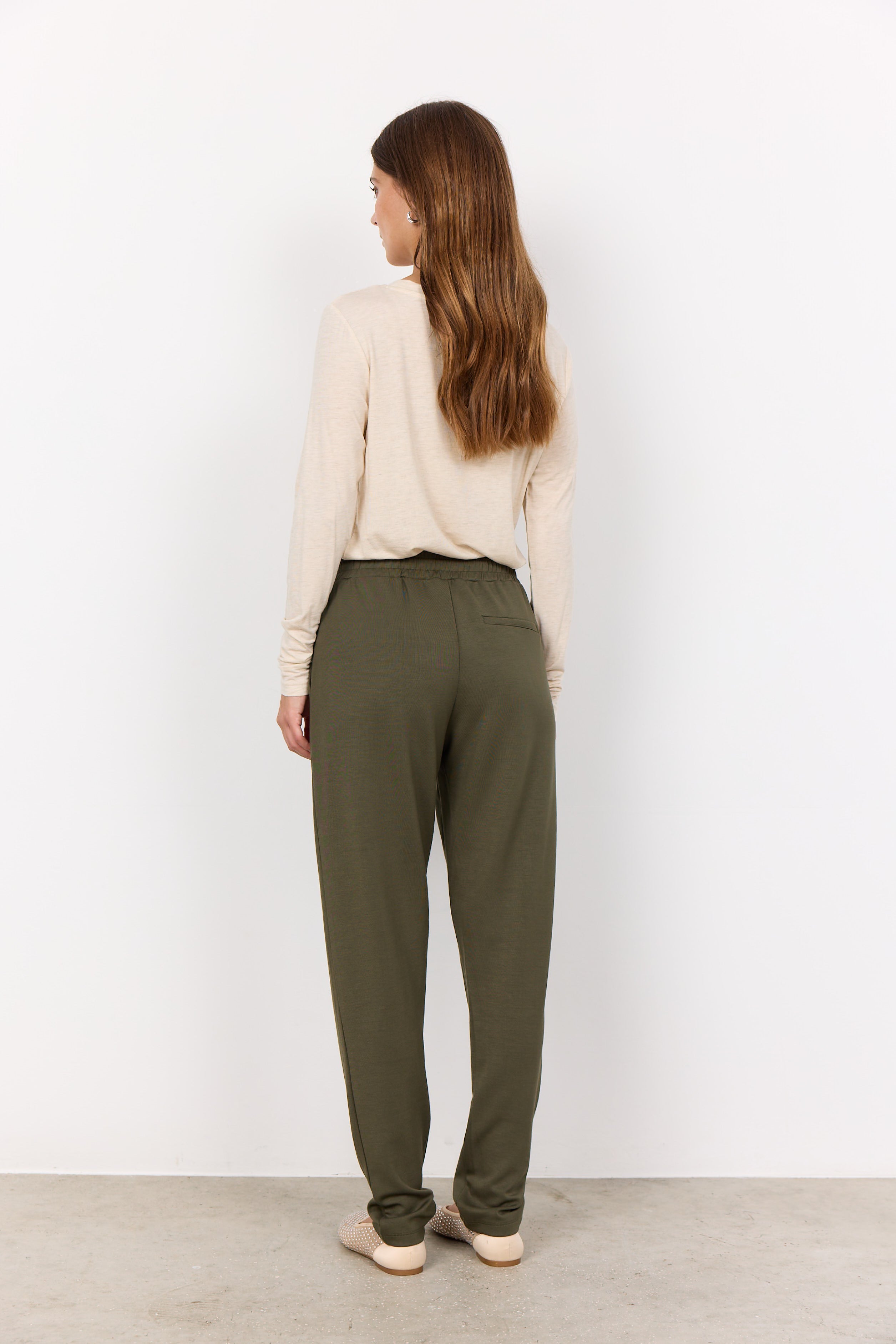 Drawstring Tapered Leg Modal Pant