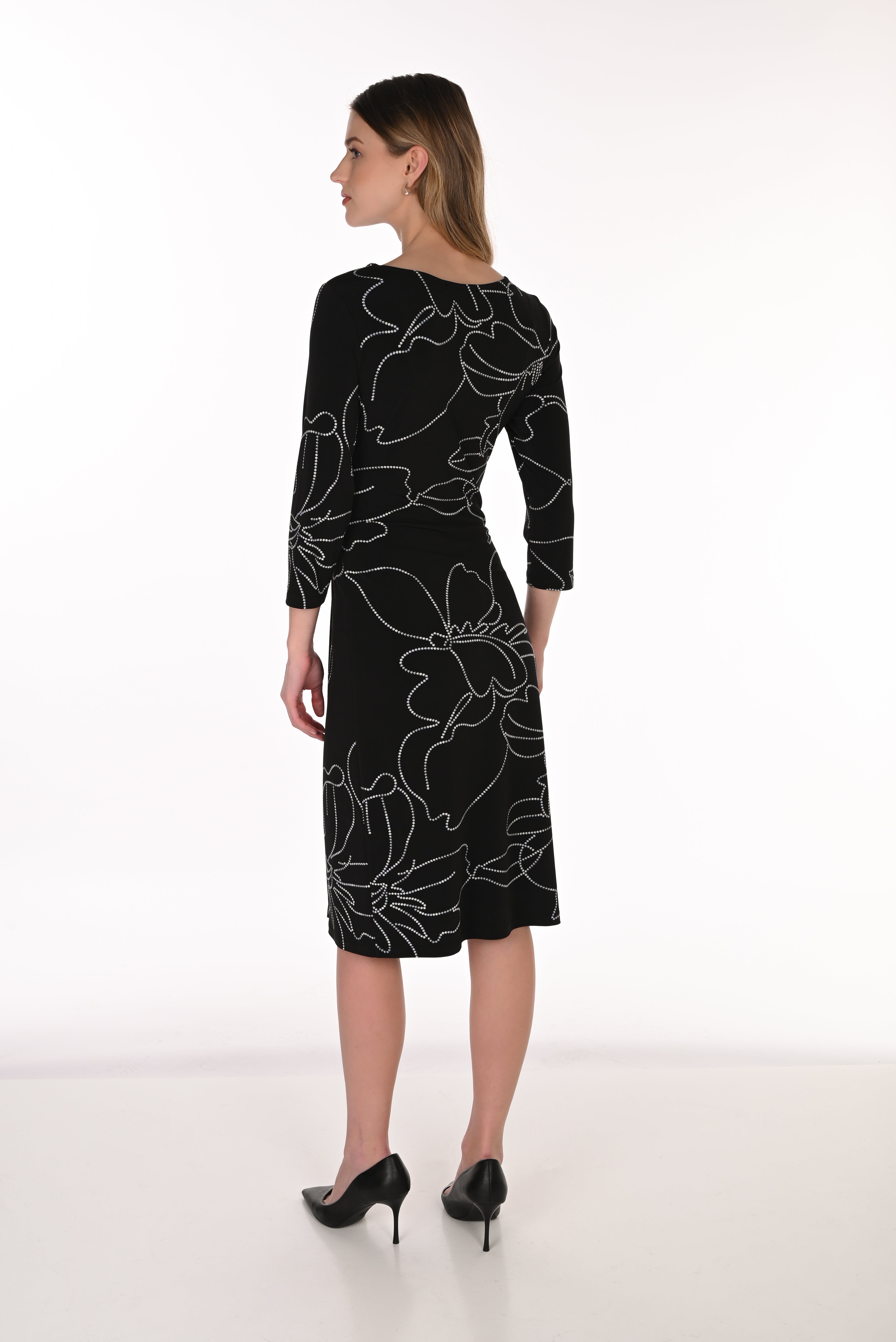 Abstract Print Jersey Dress