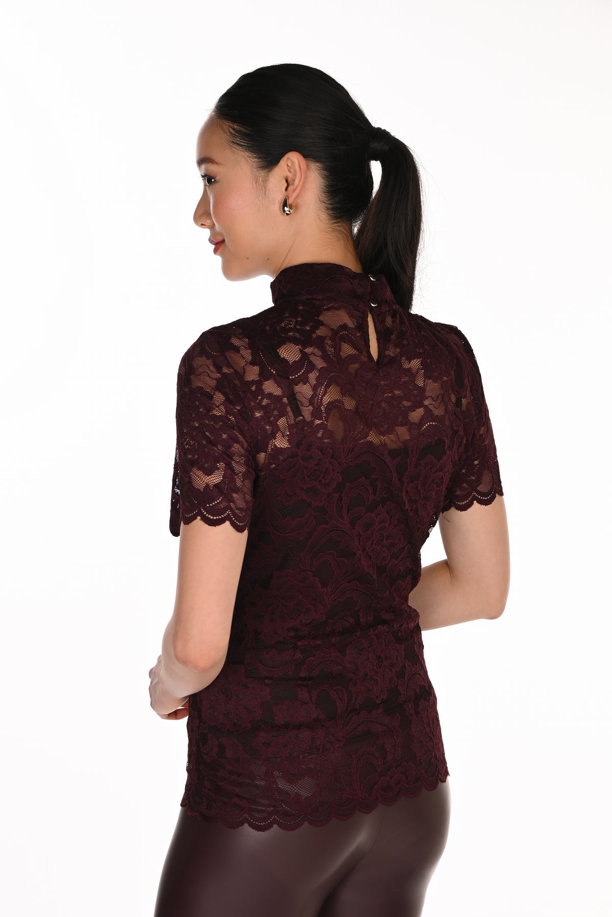 Lace Mock Neck Top