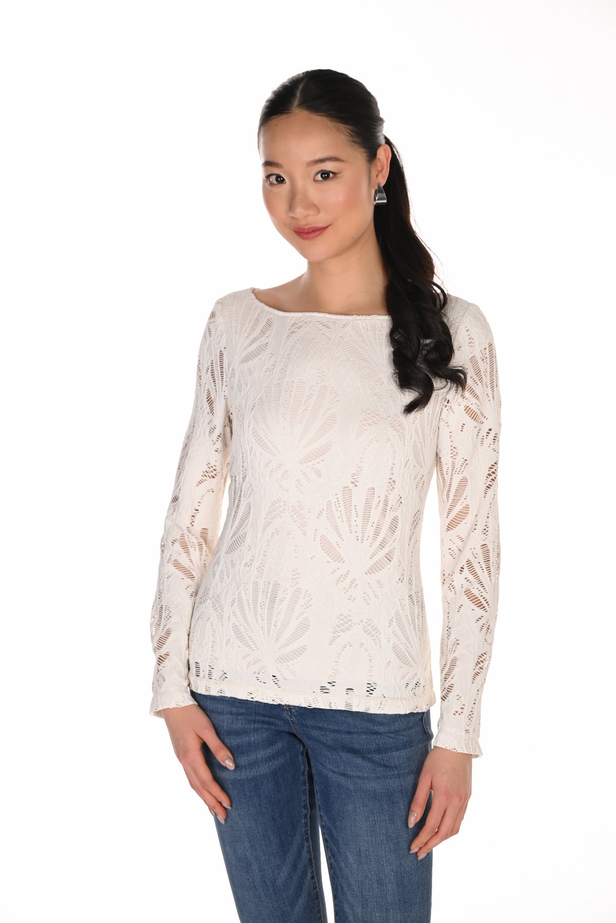Cutout Floral Top
