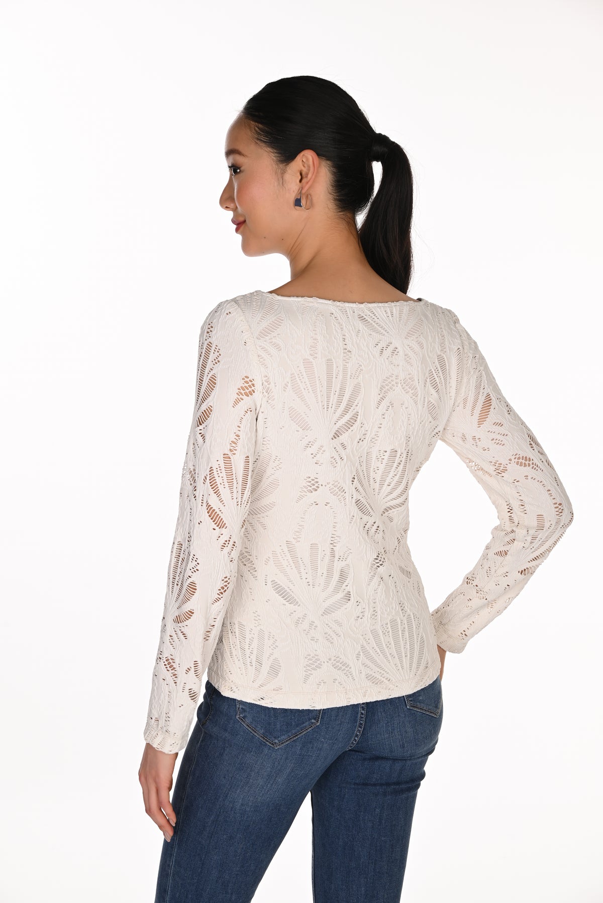 Cutout Floral Top