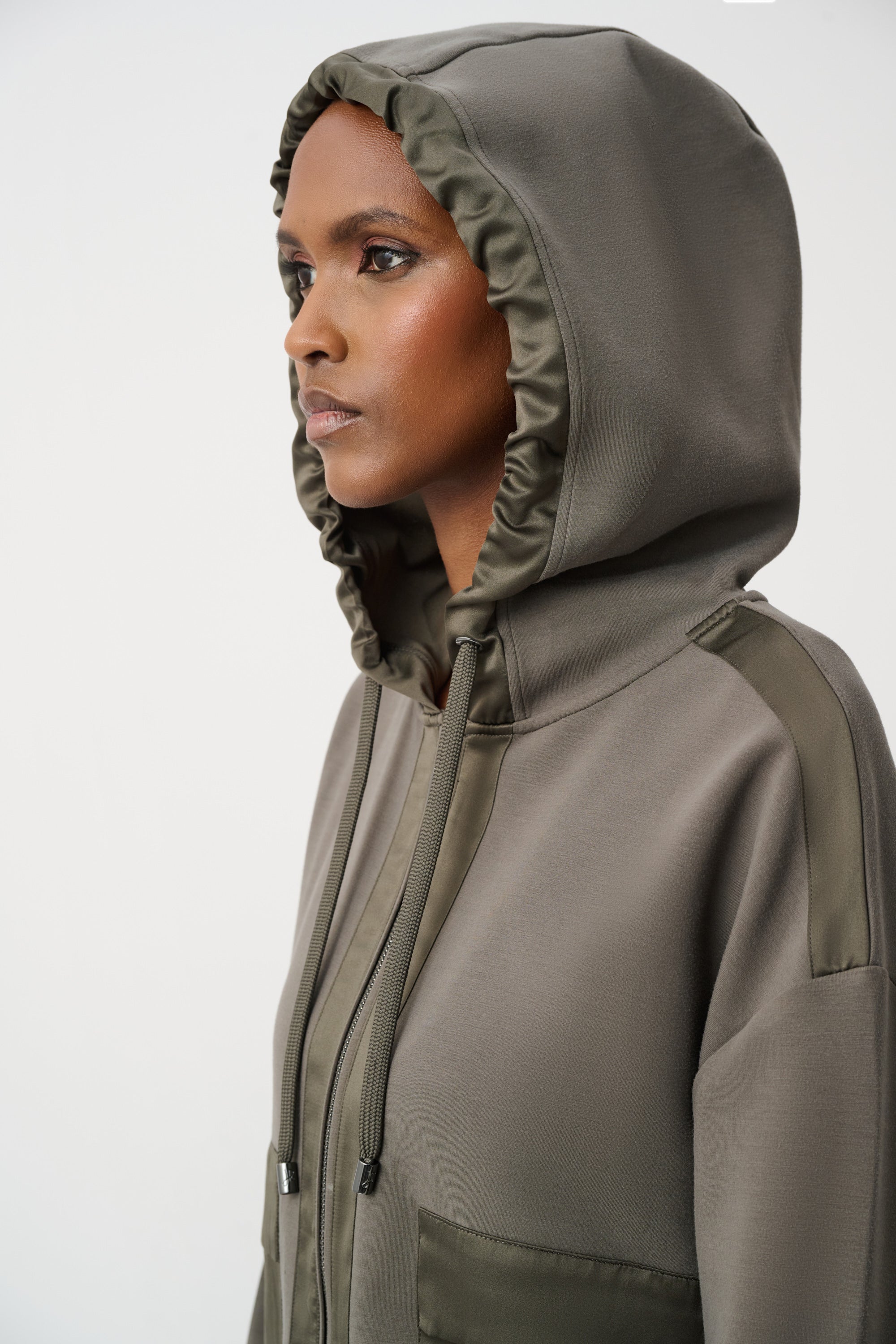 Zip Front Hooded Jacket