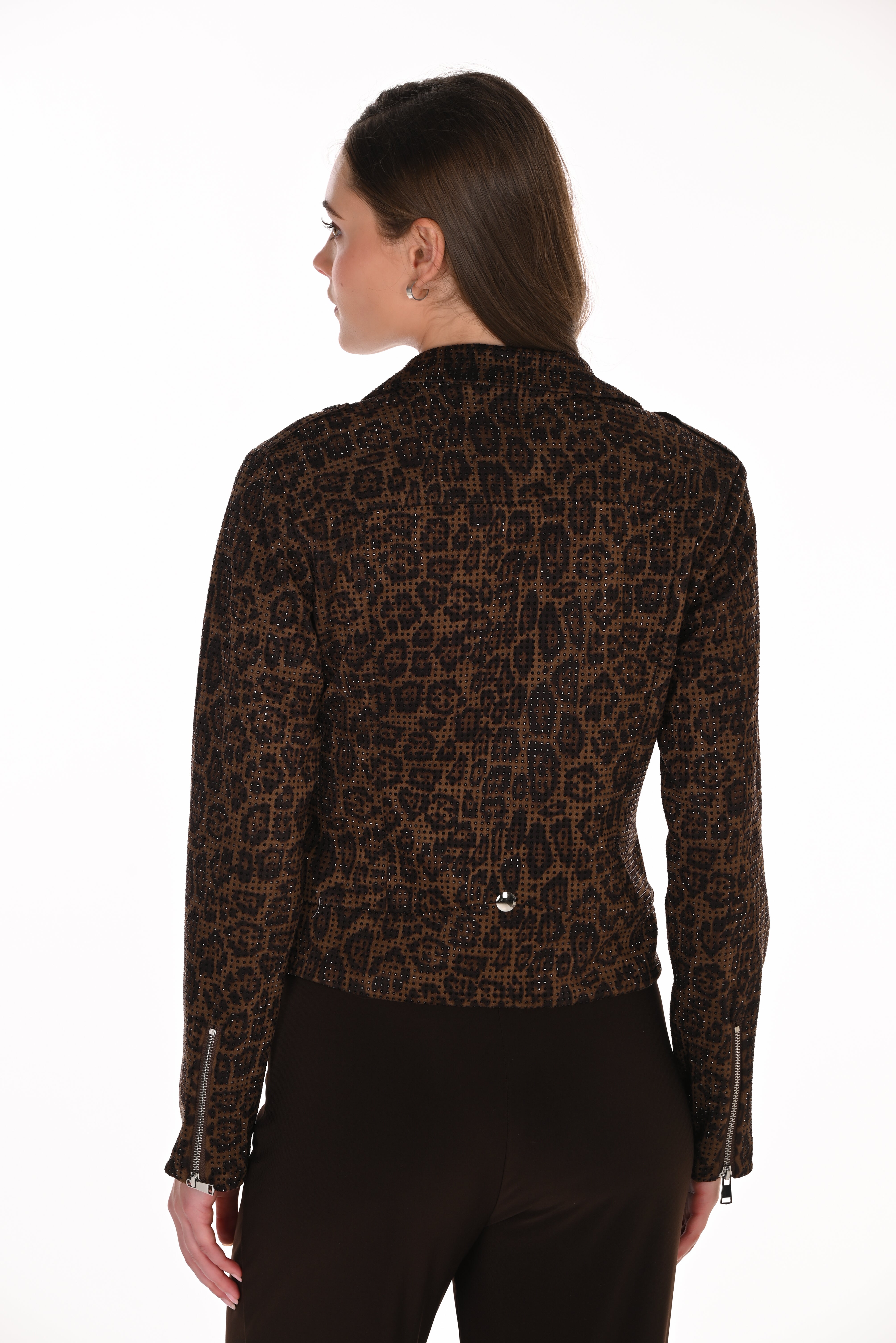 Animal Print Moto Jacket