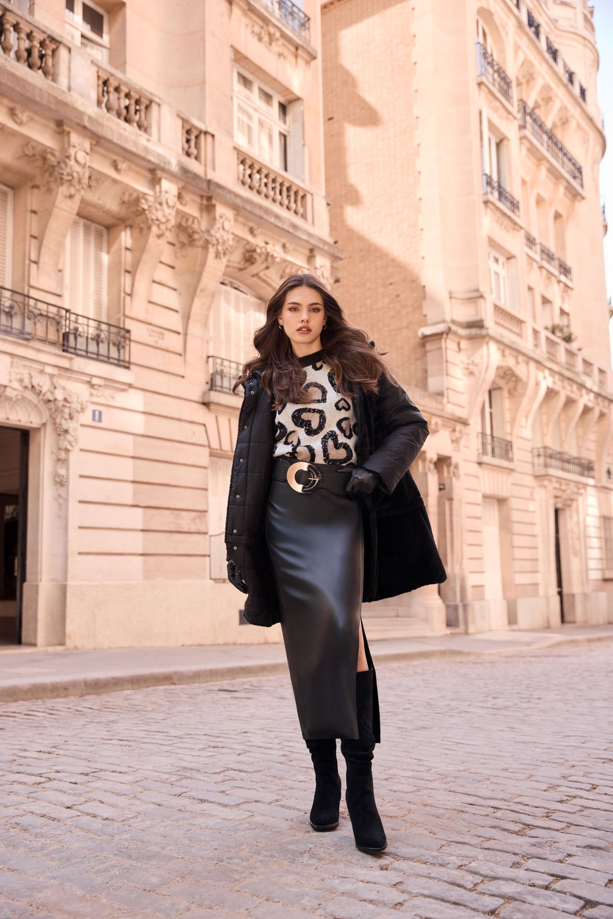 Reversible Multi Wear Faux Fur Puffer Coat