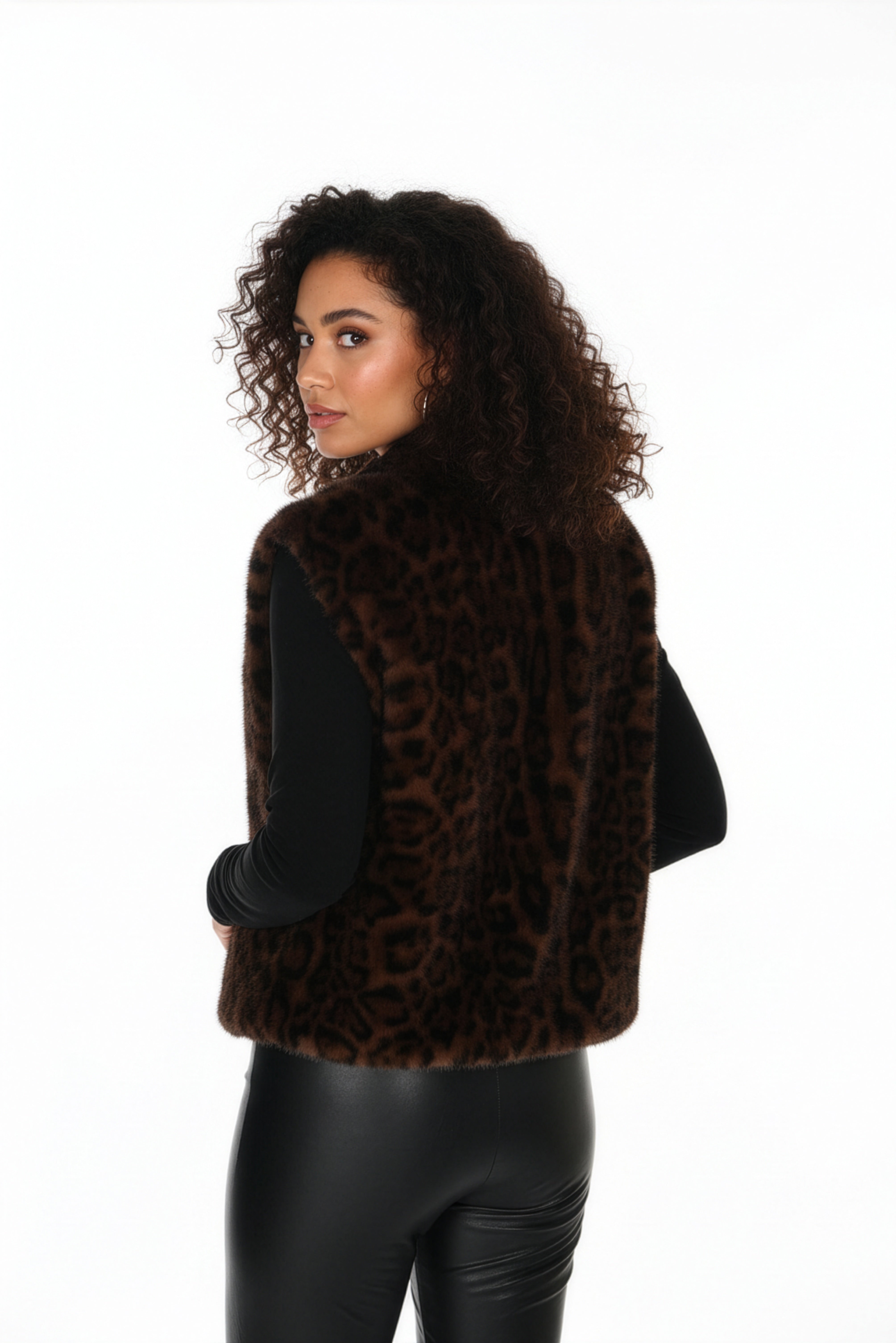 Faux Animal Fur Reversible Vest