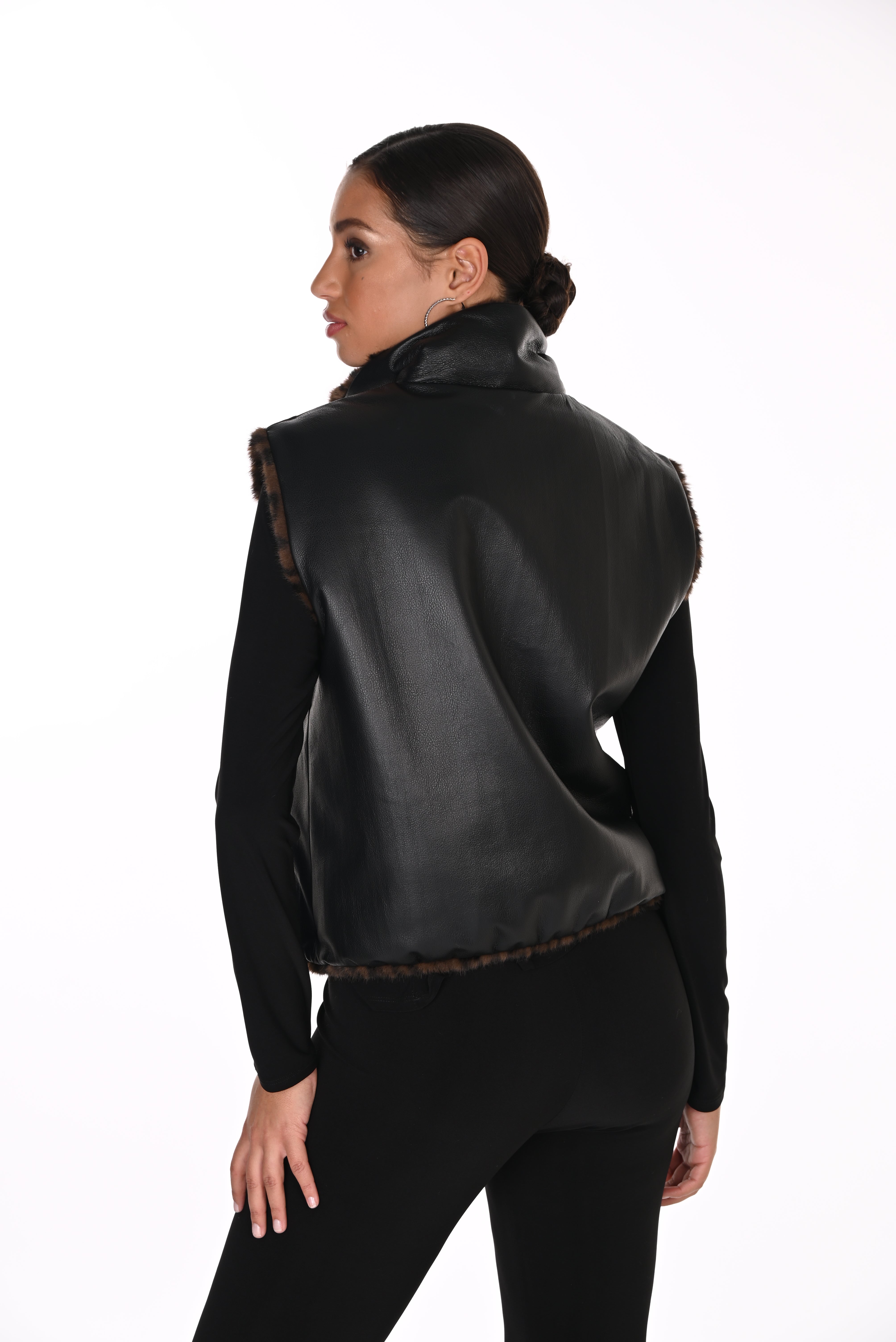 Faux Animal Fur Reversible Vest