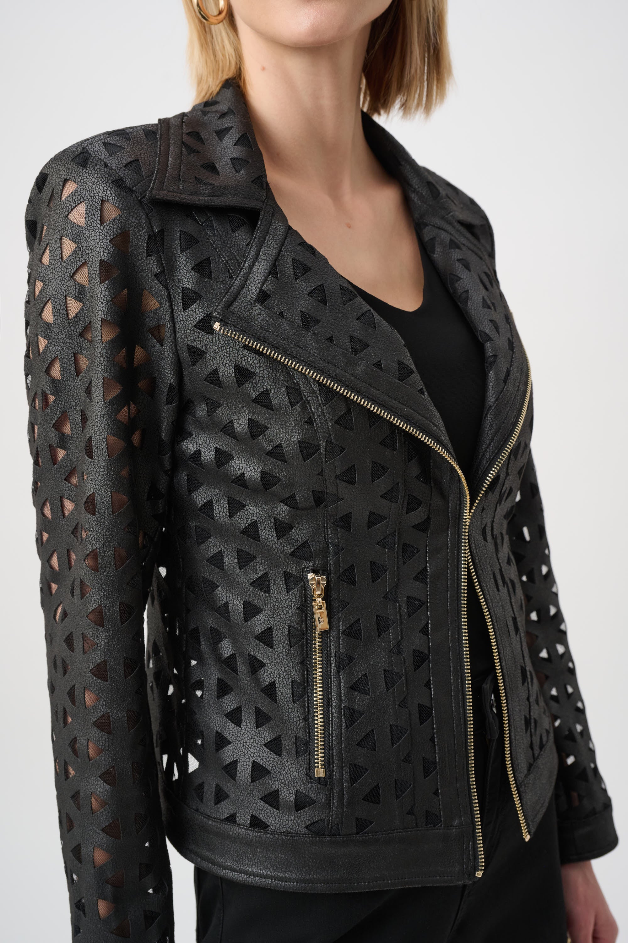 Faux Suede Moto Jacket