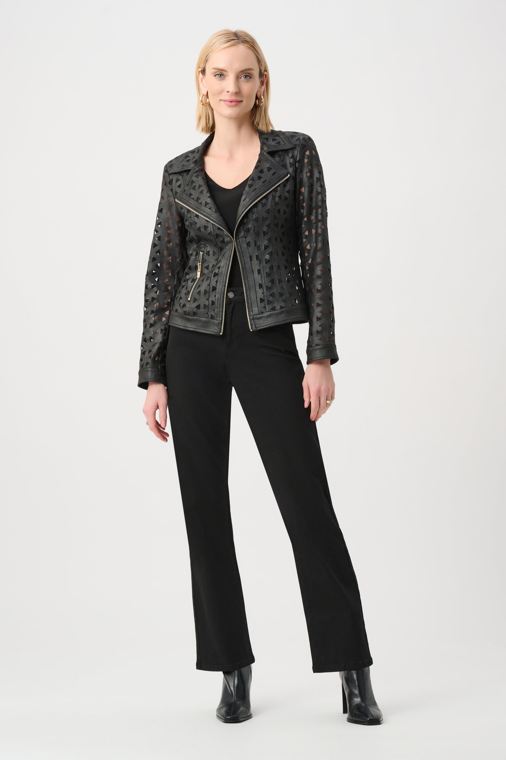 Faux Suede Moto Jacket