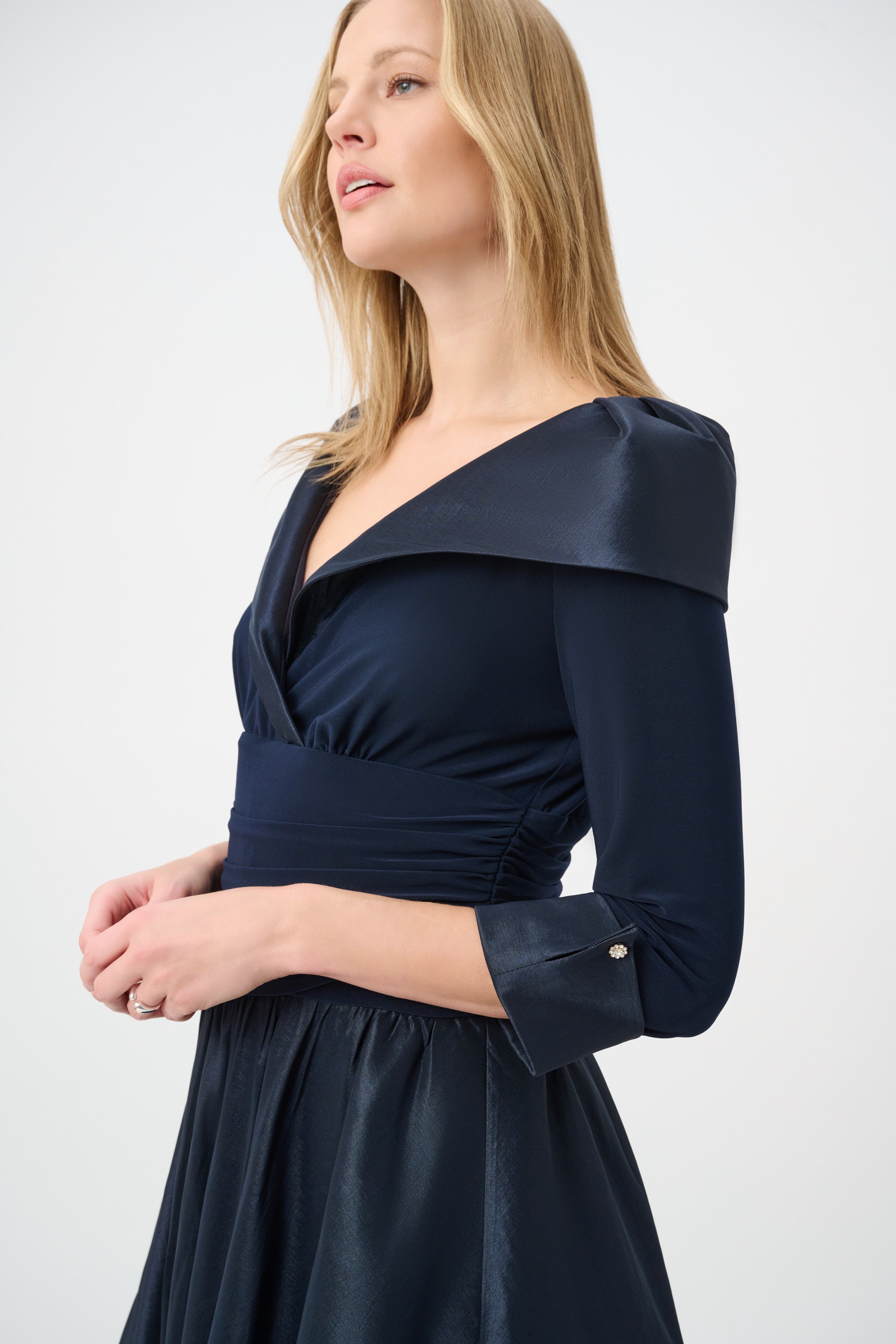 Taffeta Off-the-Shoulder Dress