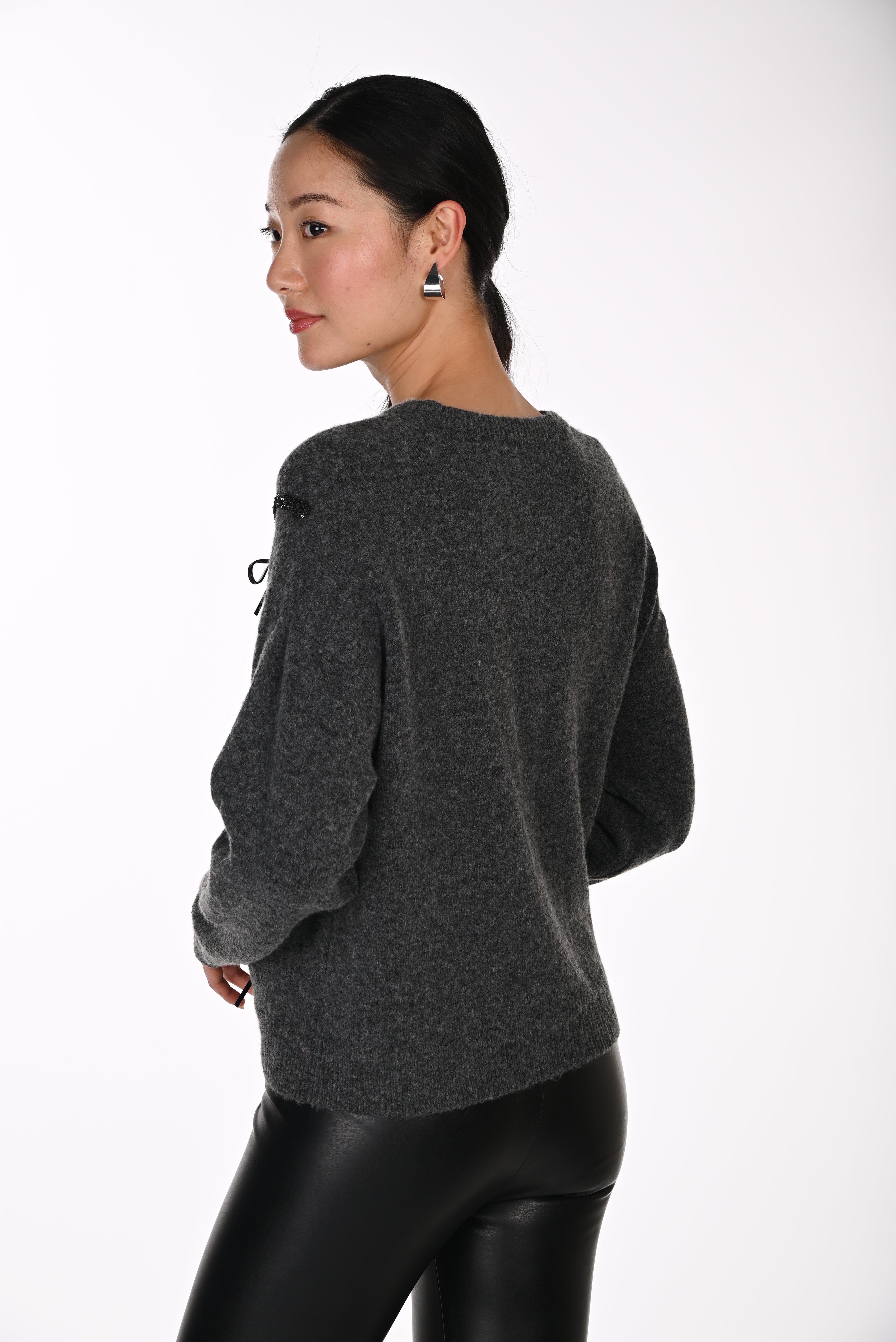 Sequin & Bow Sweater