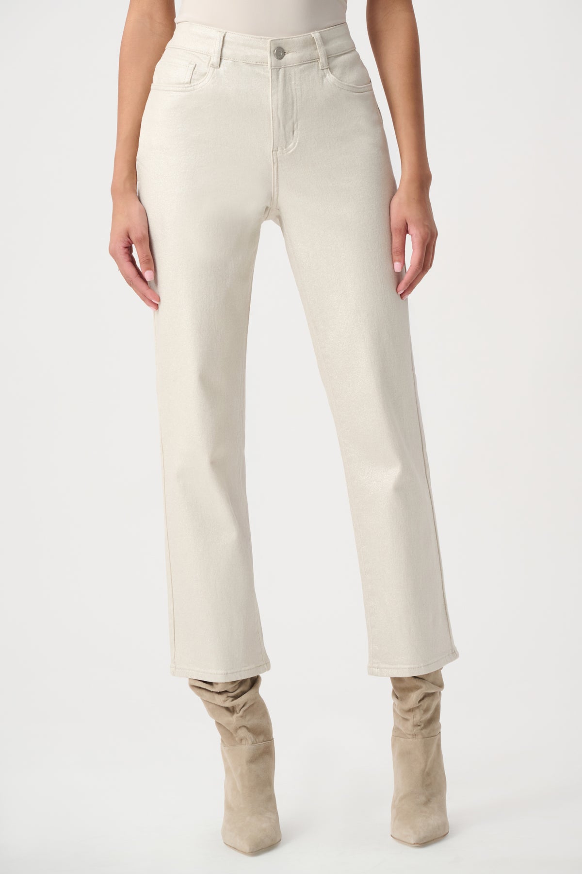 Straight Leg Metallic Jean