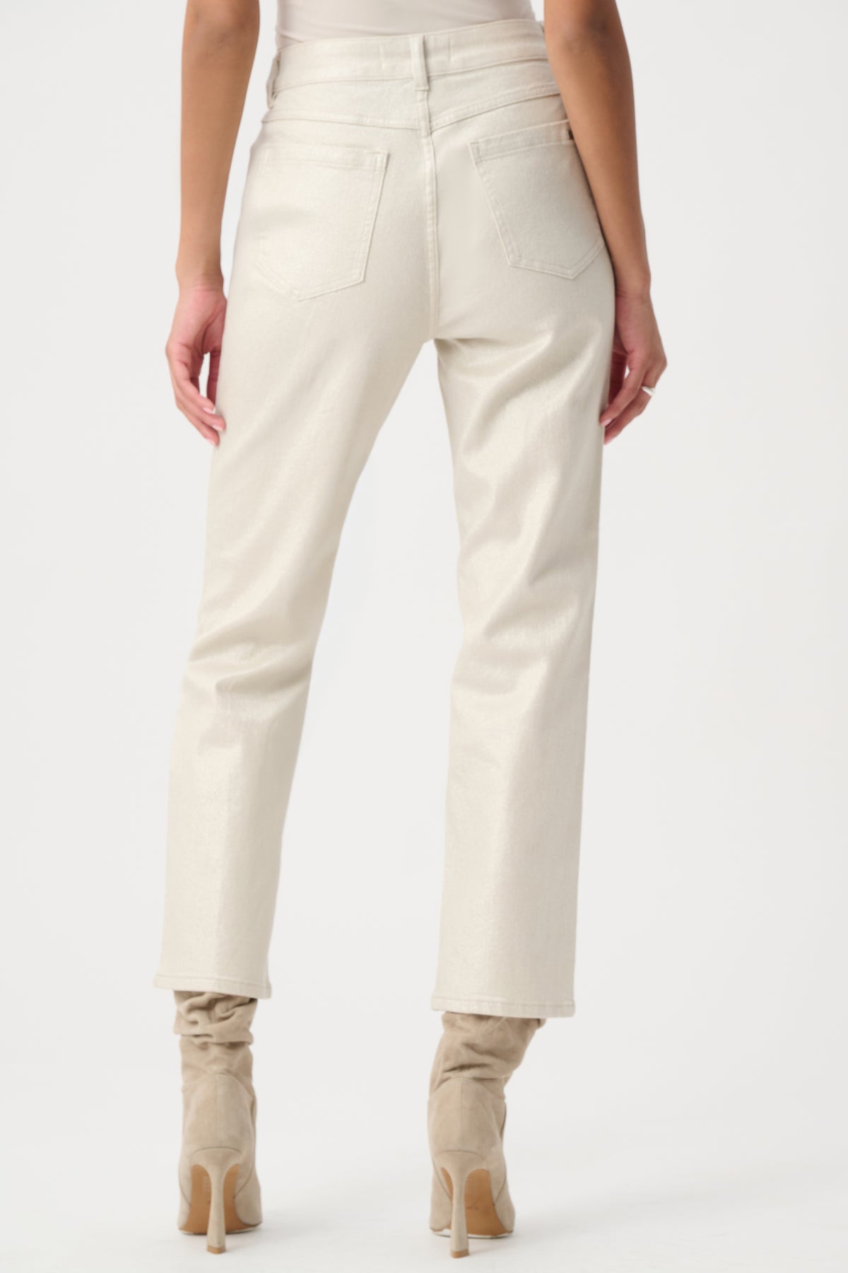 Straight Leg Metallic Jean