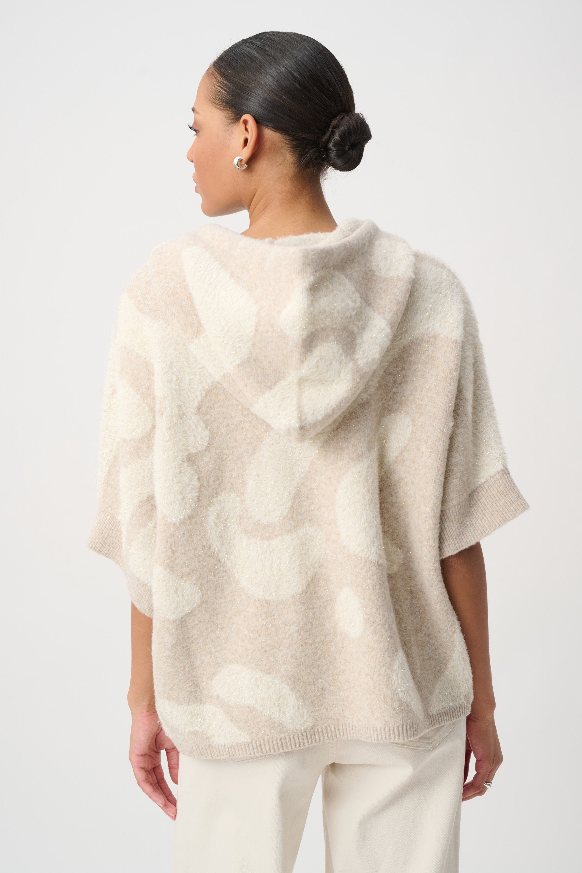 Geometric Print Lurex Knit Jacket