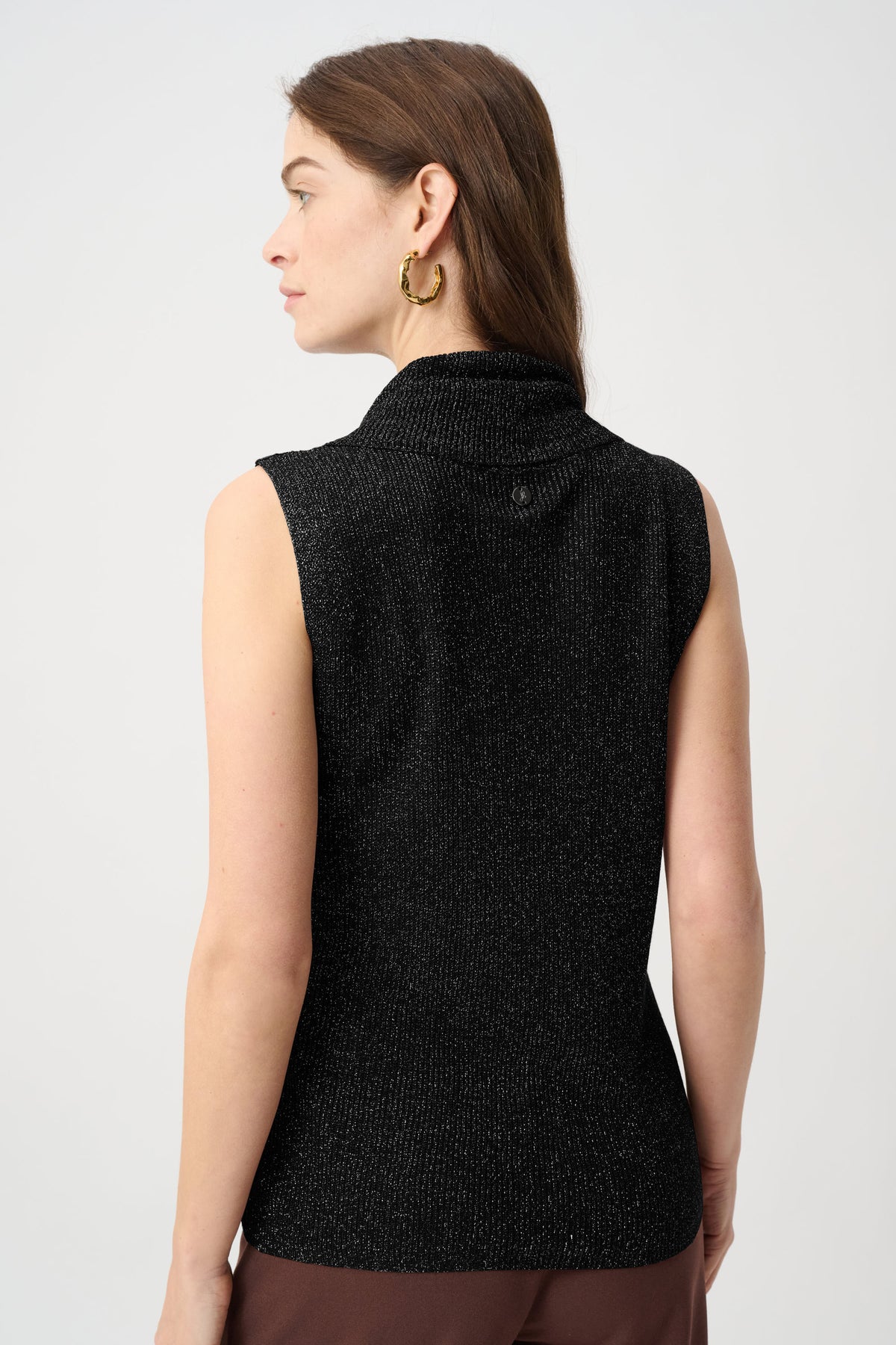 Cowl Neck Lurex Top
