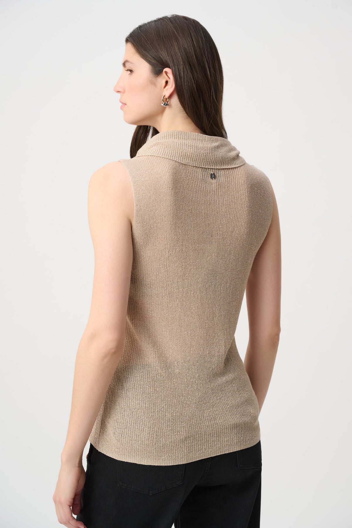 Cowl Neck Lurex Top
