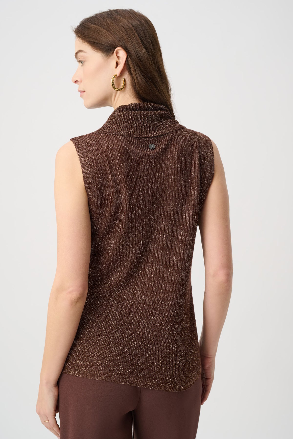 Cowl Neck Lurex Top