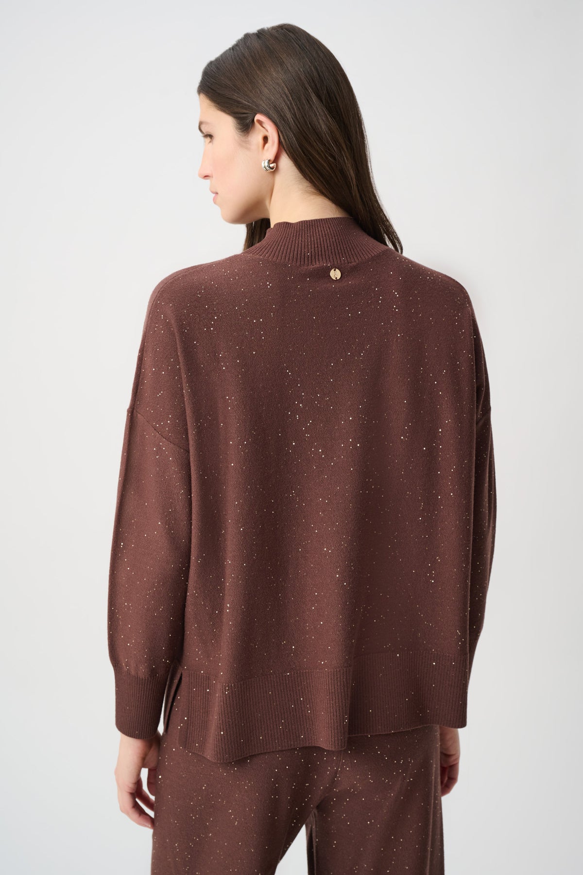 Mock Neck Sequin Sweater