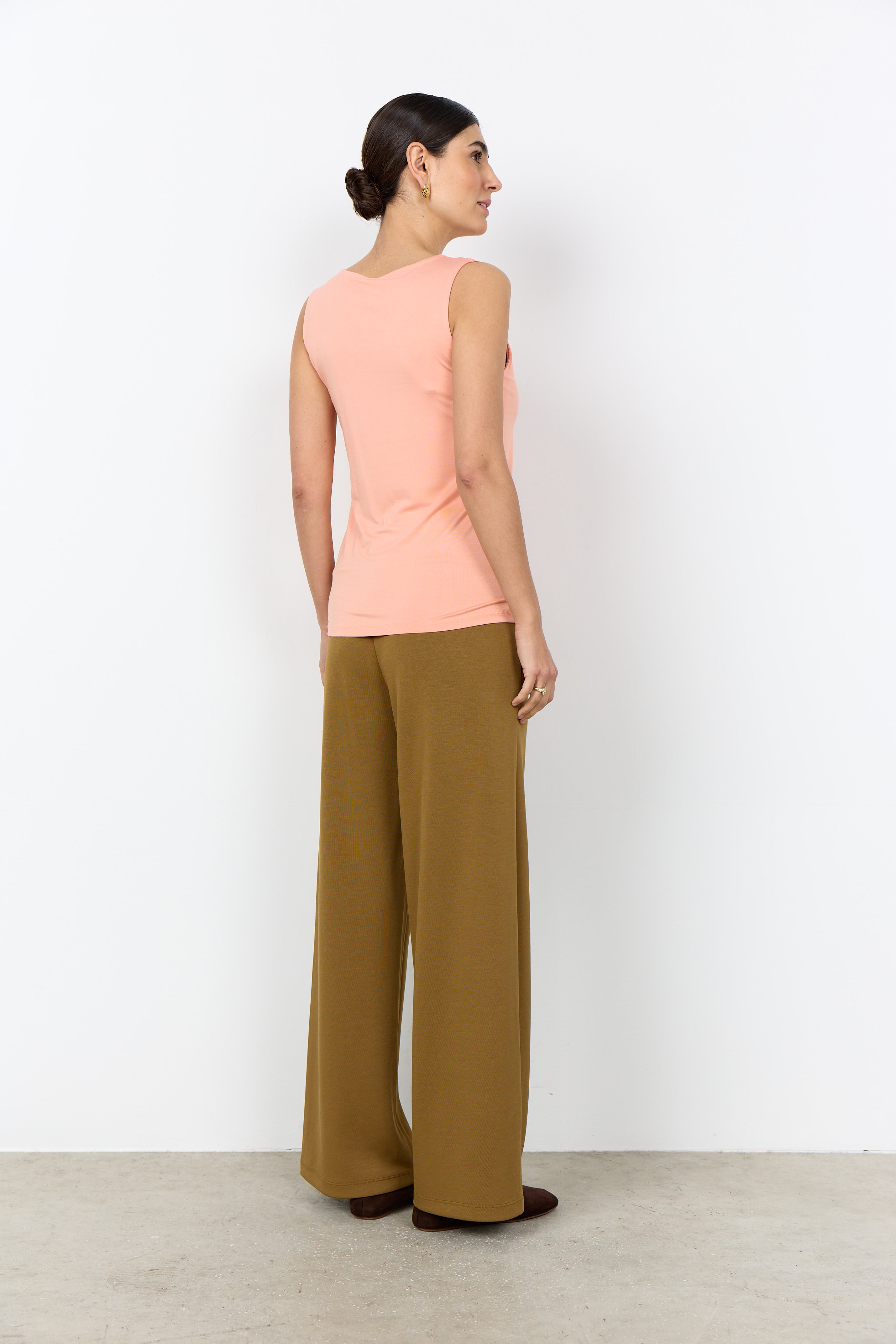 Sleeveless V-neck Jersey Top