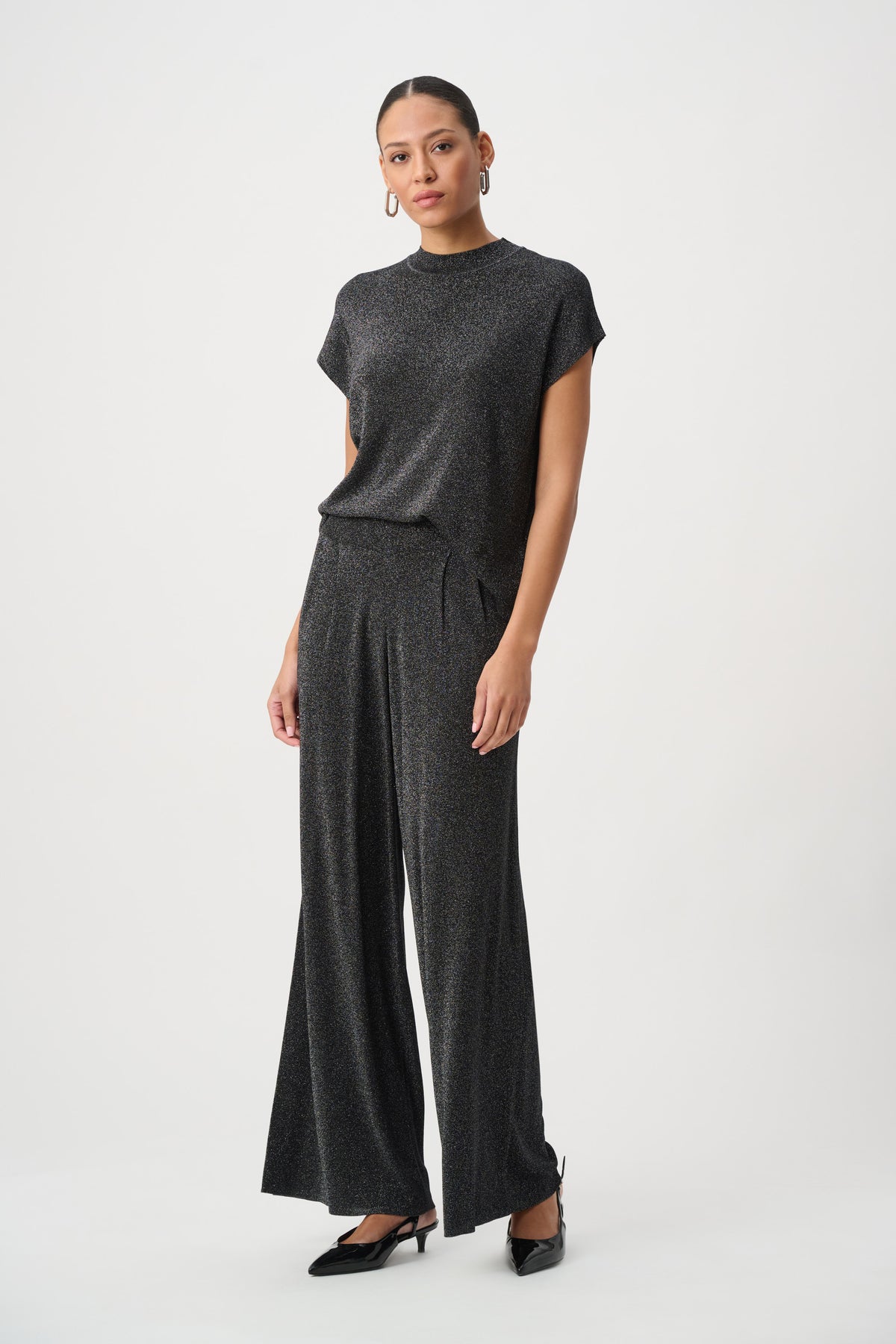 Wide Leg Lurex Pant