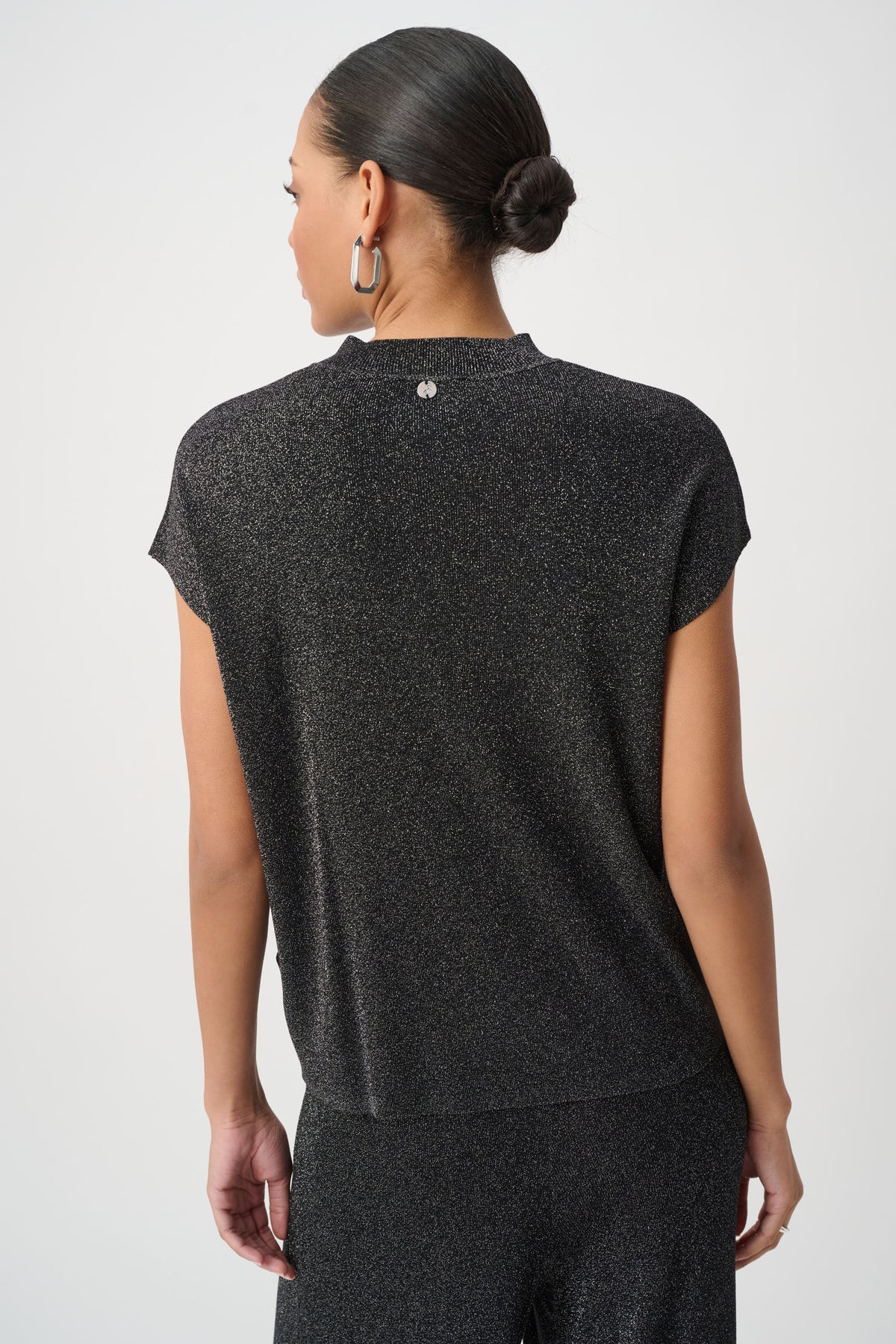 Mock Neck Lurex Top