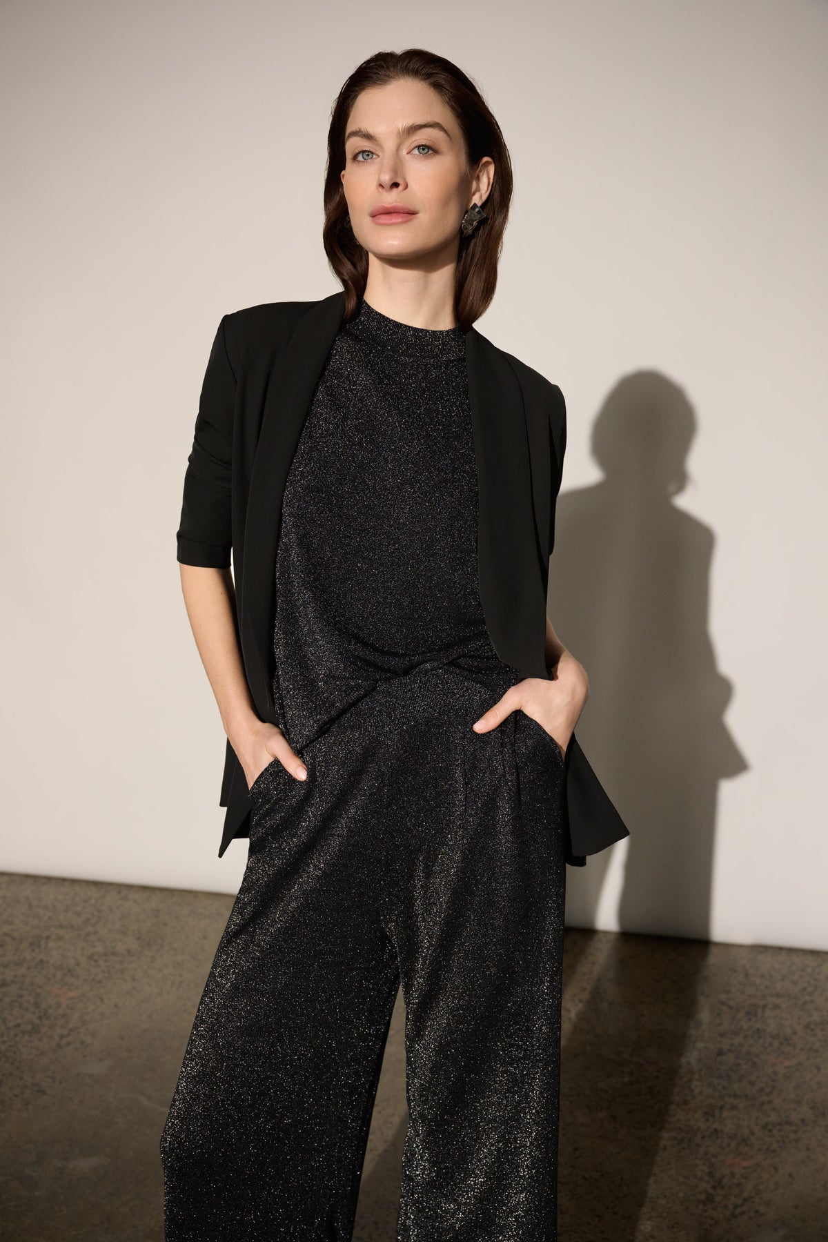 Mock Neck Lurex Top