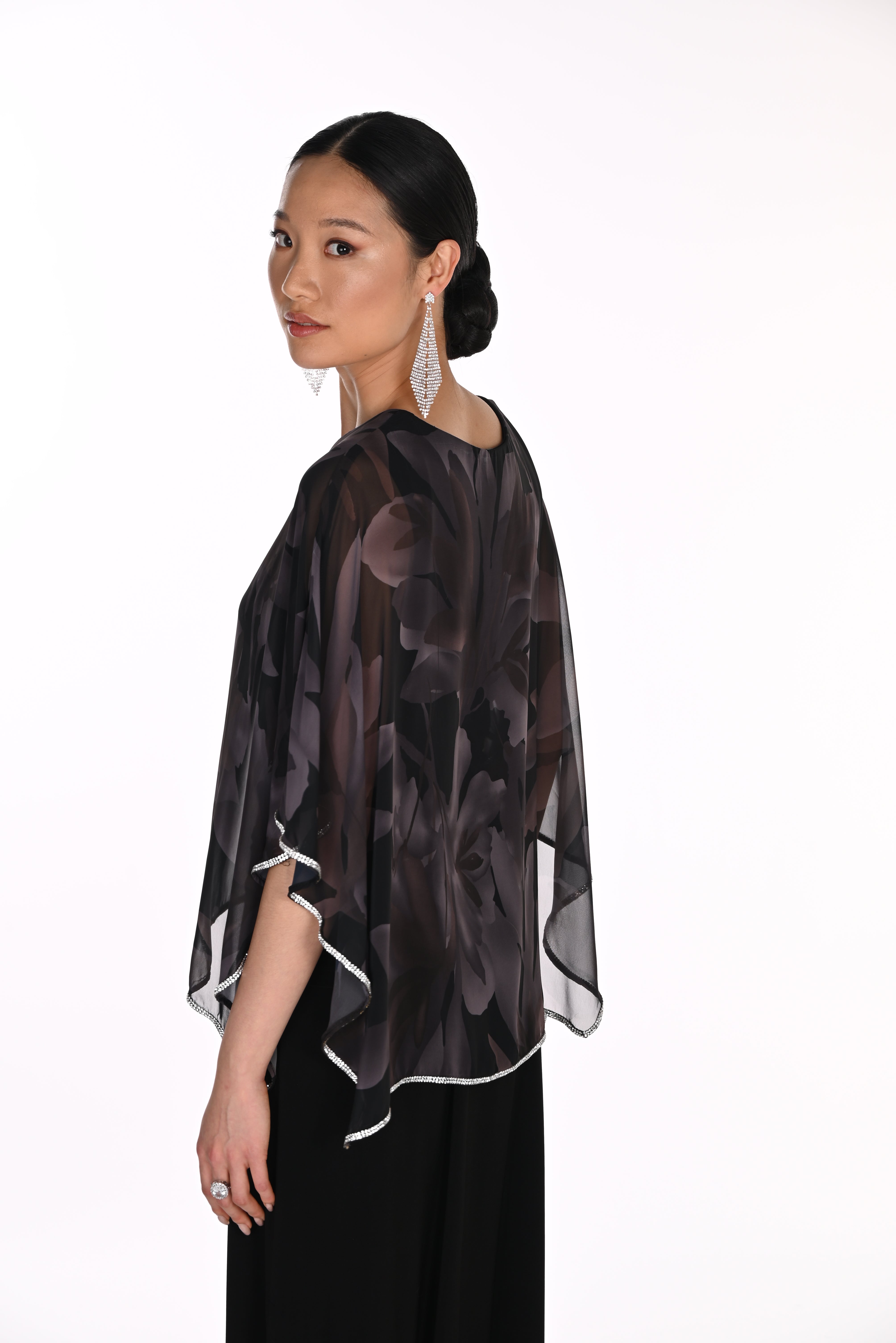 Flower Print Chiffon Top