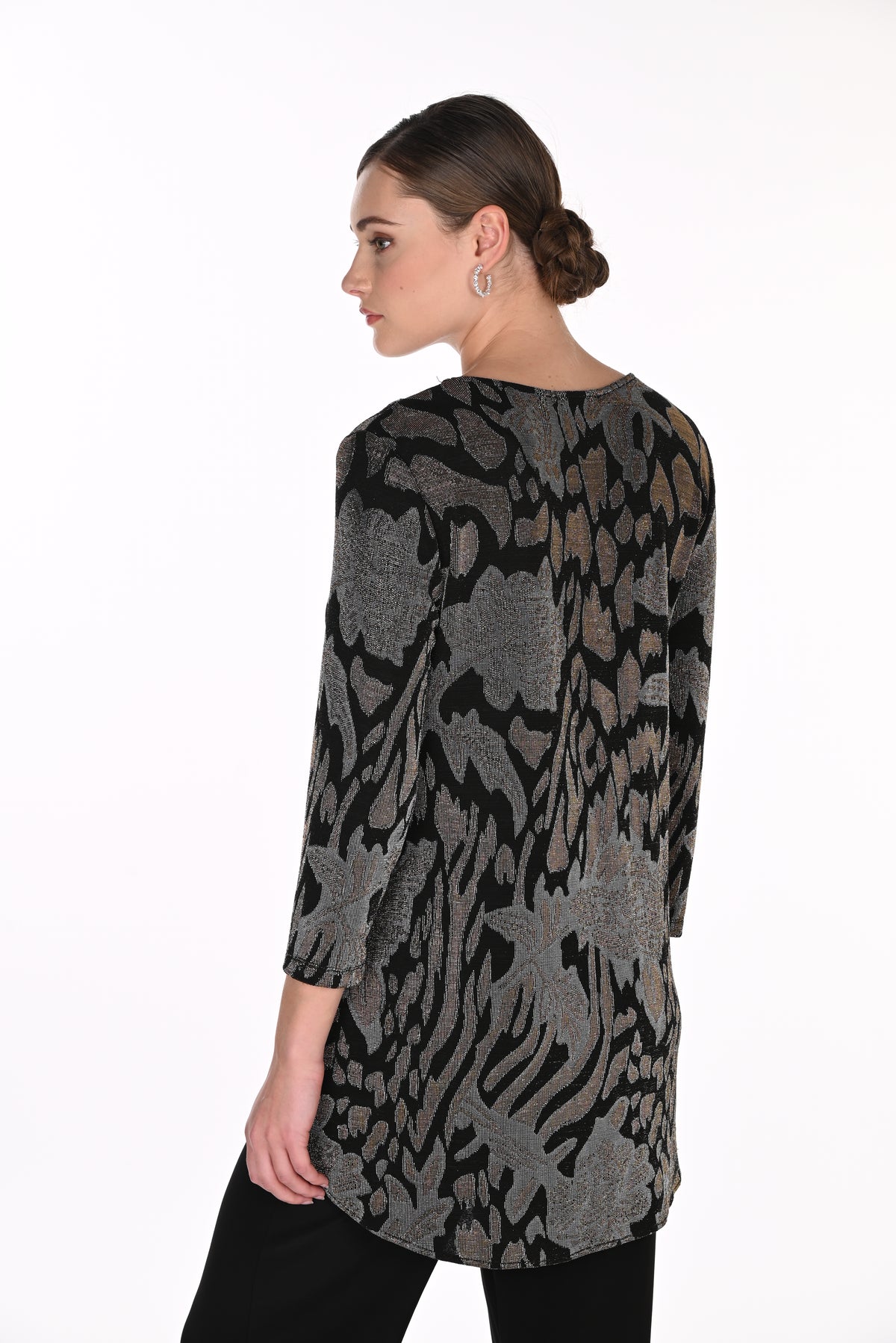 Abstract Print Foil Top