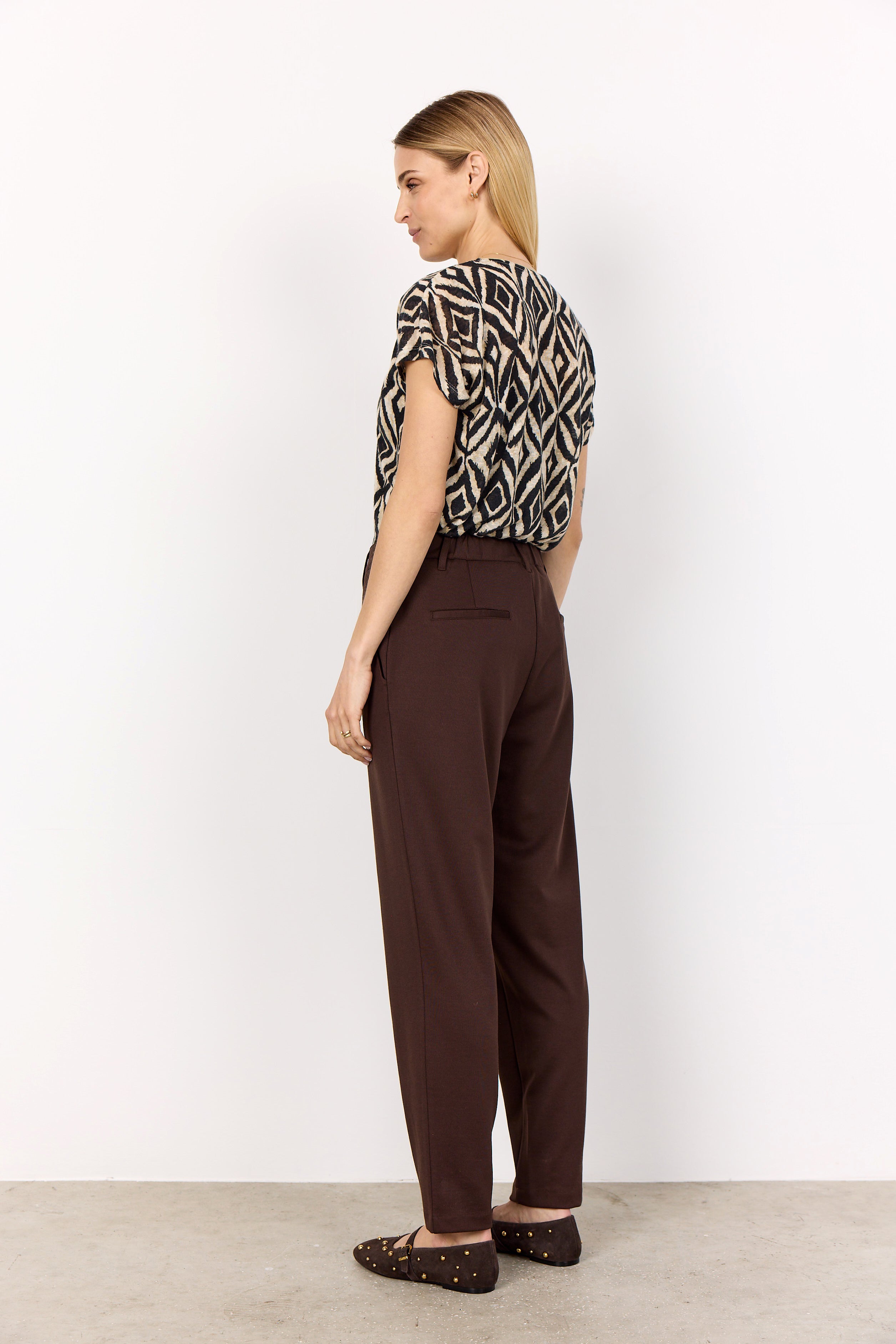 Geometric Print Knit Top