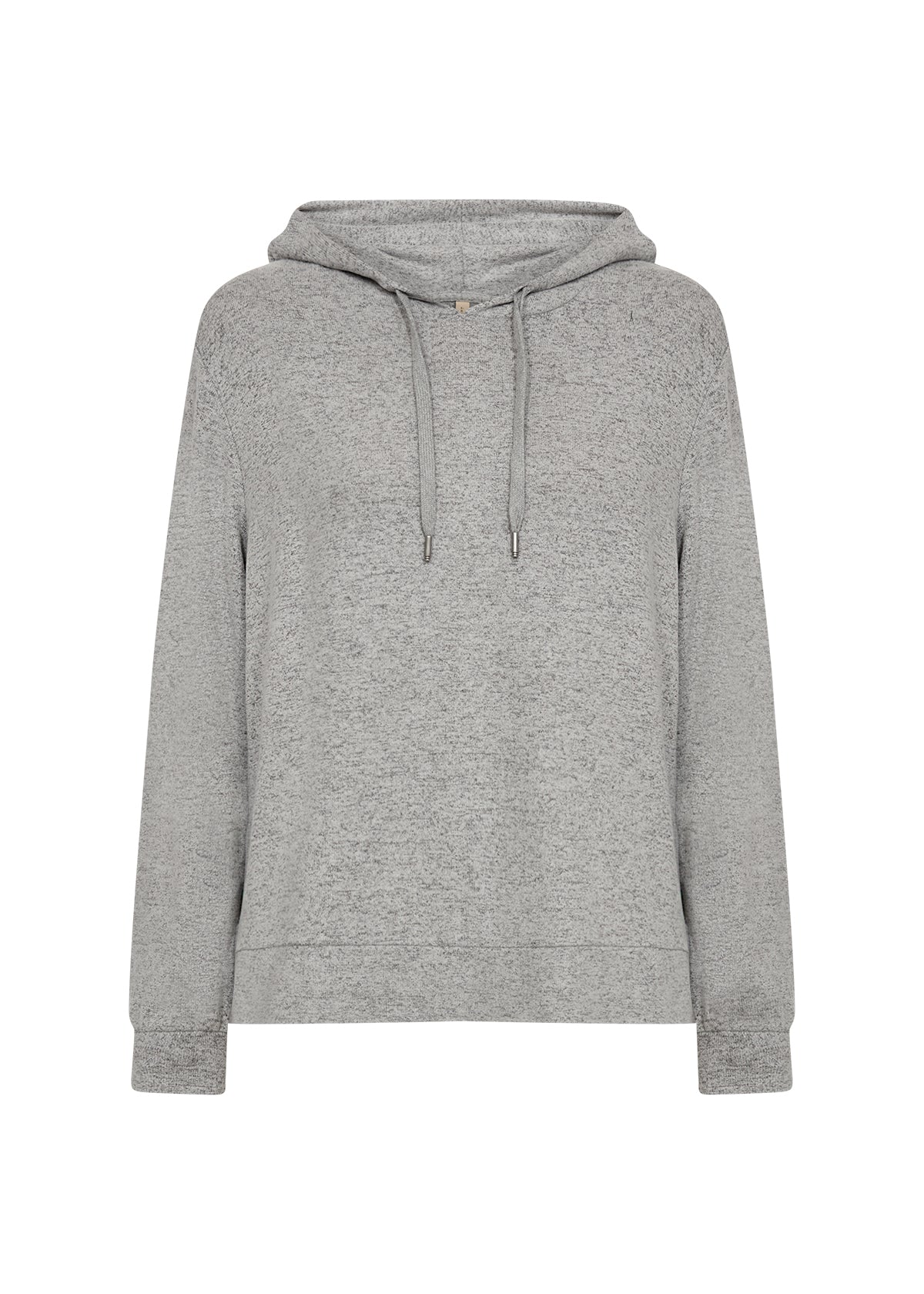 Melange Knit Hooded Top