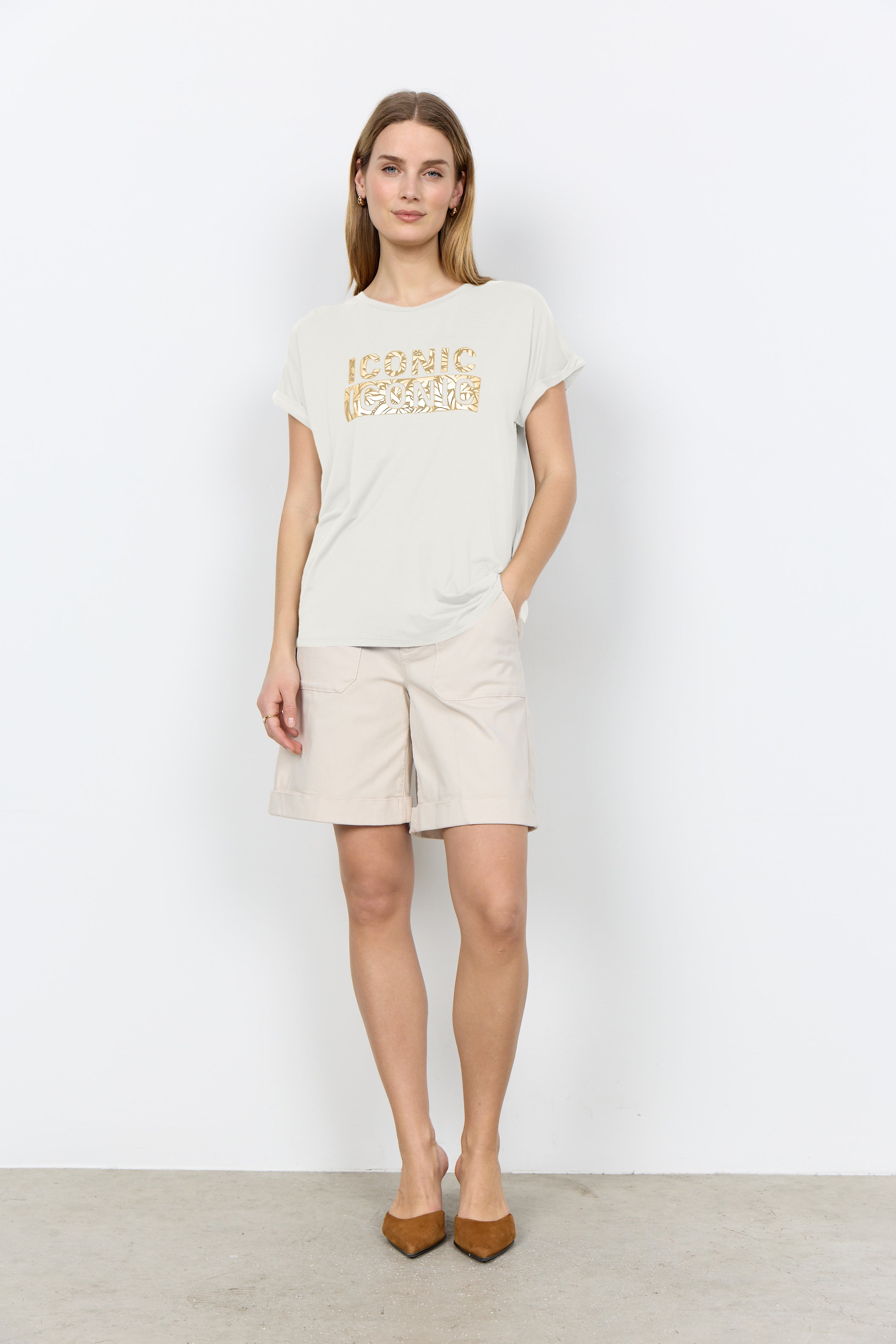 "ICONIC" Foil Print T-shirt