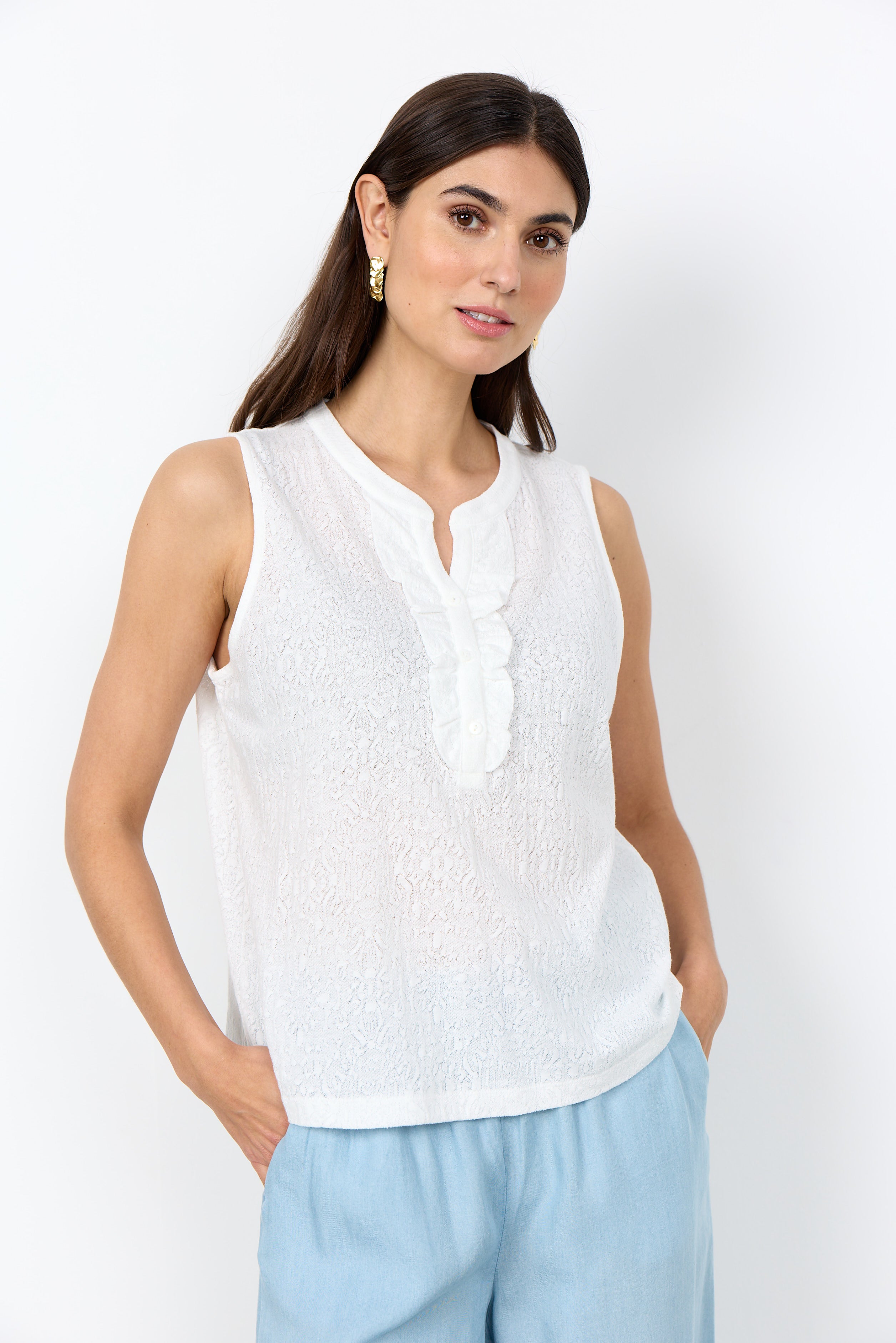 Sleeveless Lace Top