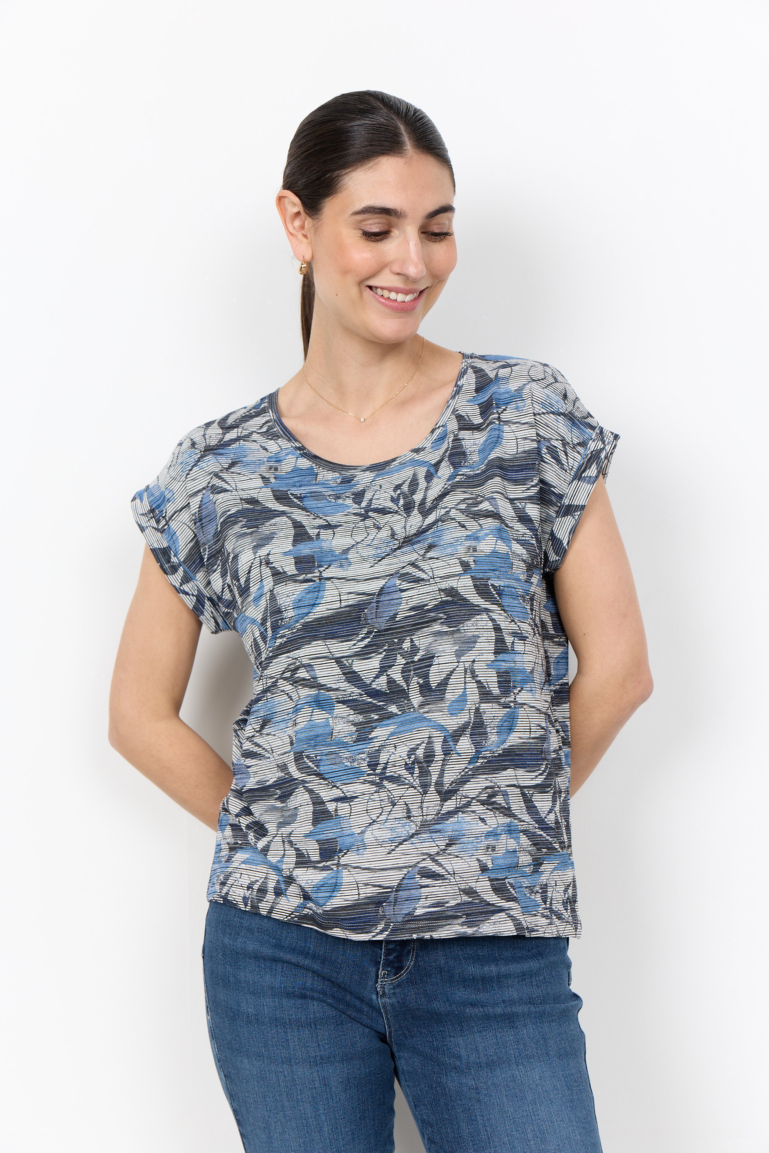 Floral Print Ottoman Top