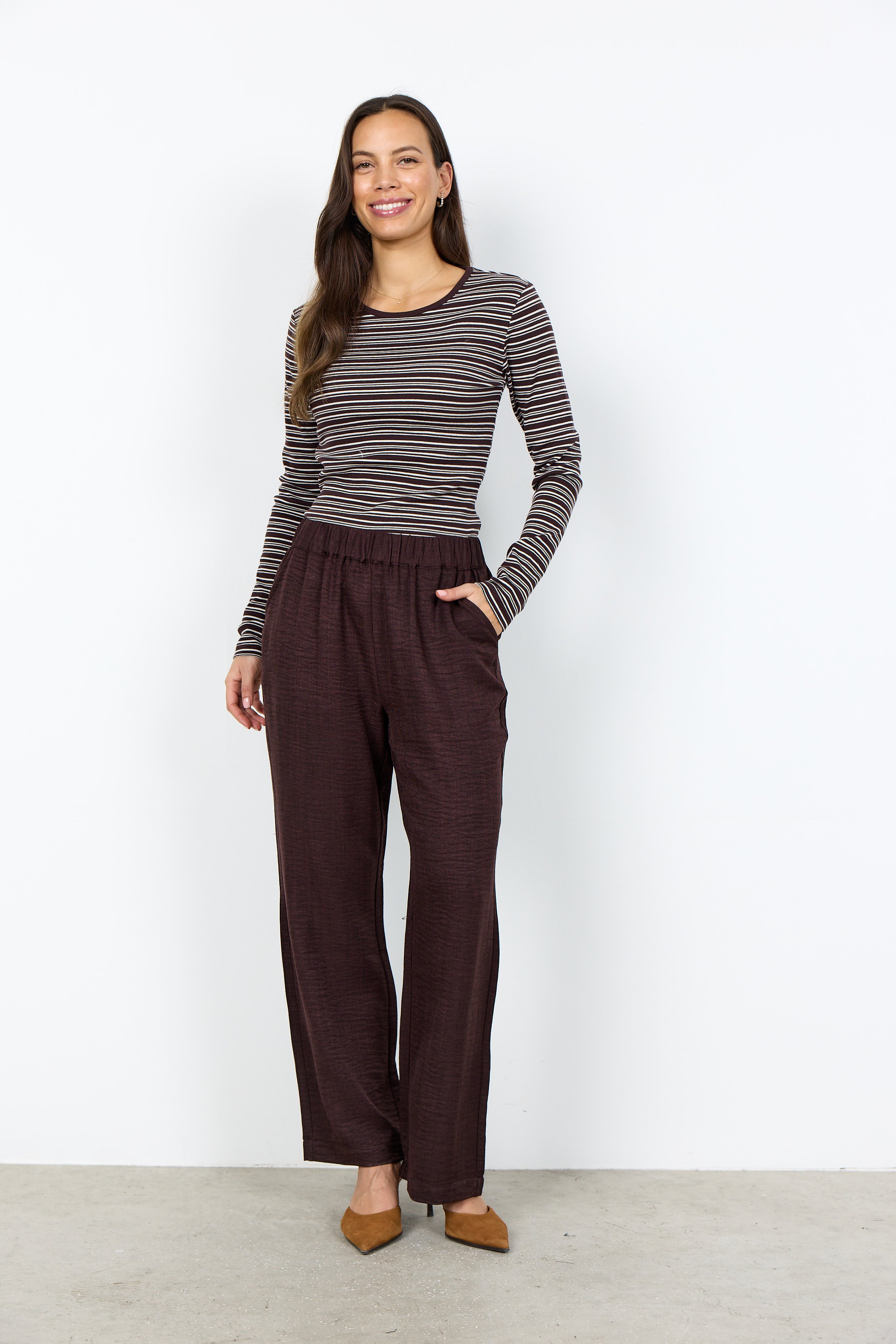 Stripe Cotton Rib Jersey Top