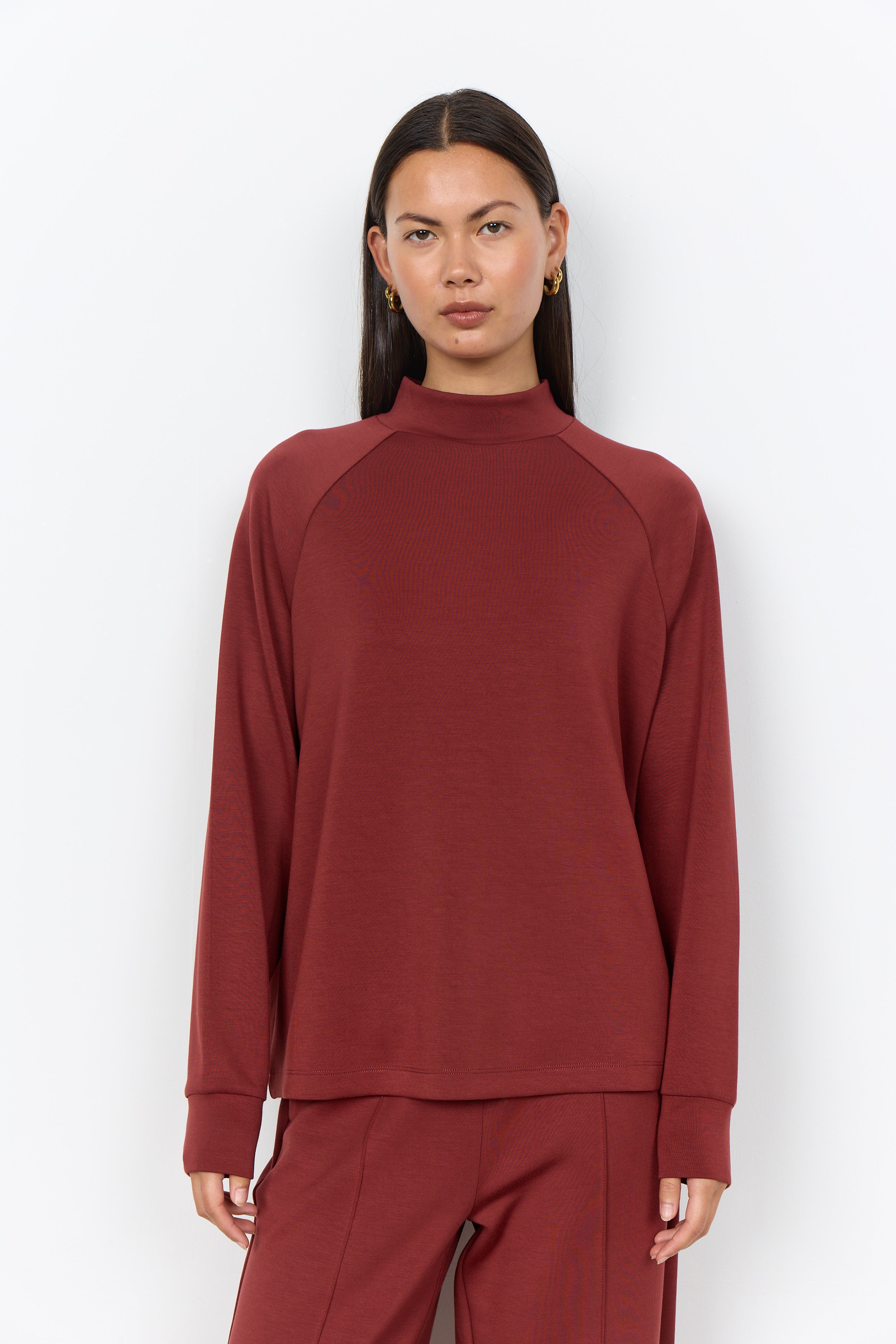 Mock Neck Jersey Top
