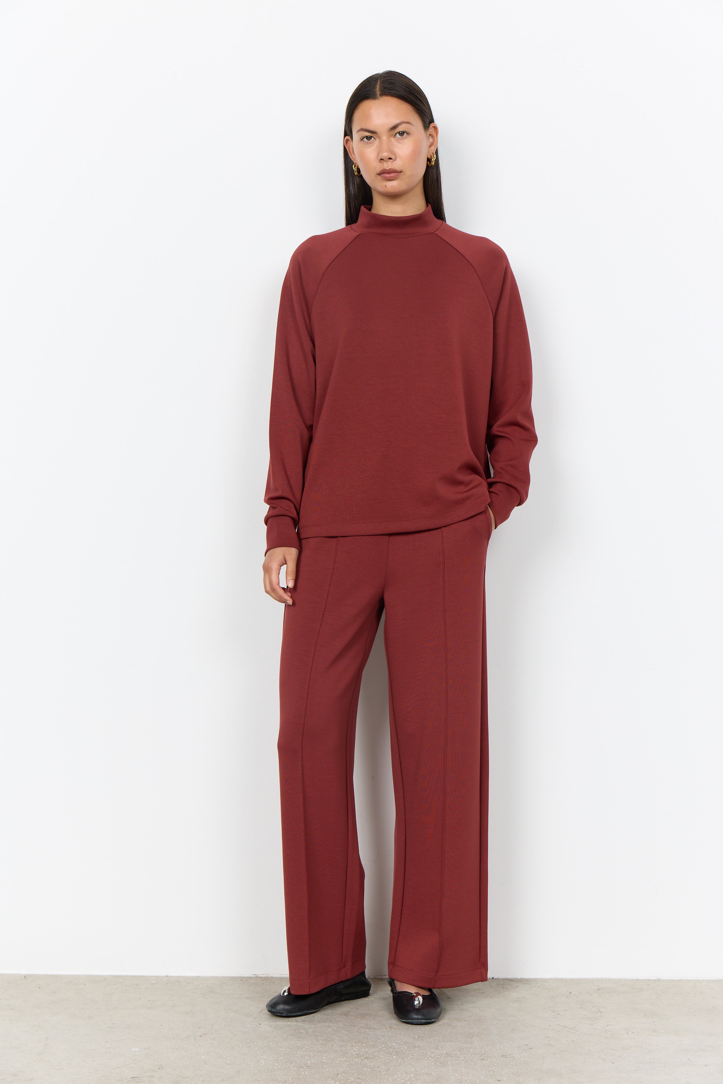 Mock Neck Jersey Top