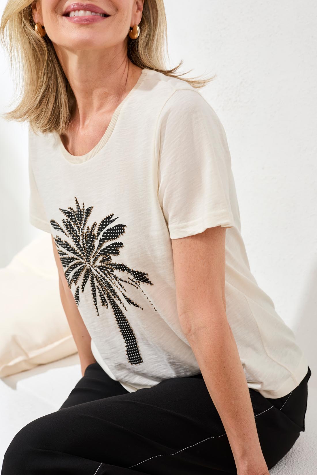 Tree Print Cotton T-shirt