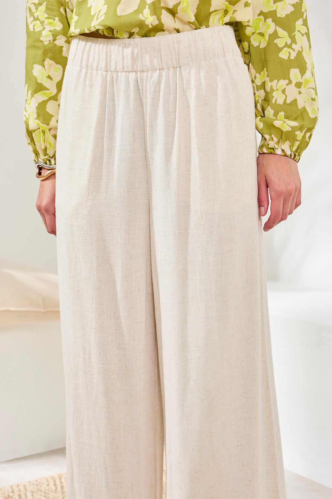 Wide Leg Melange Pant