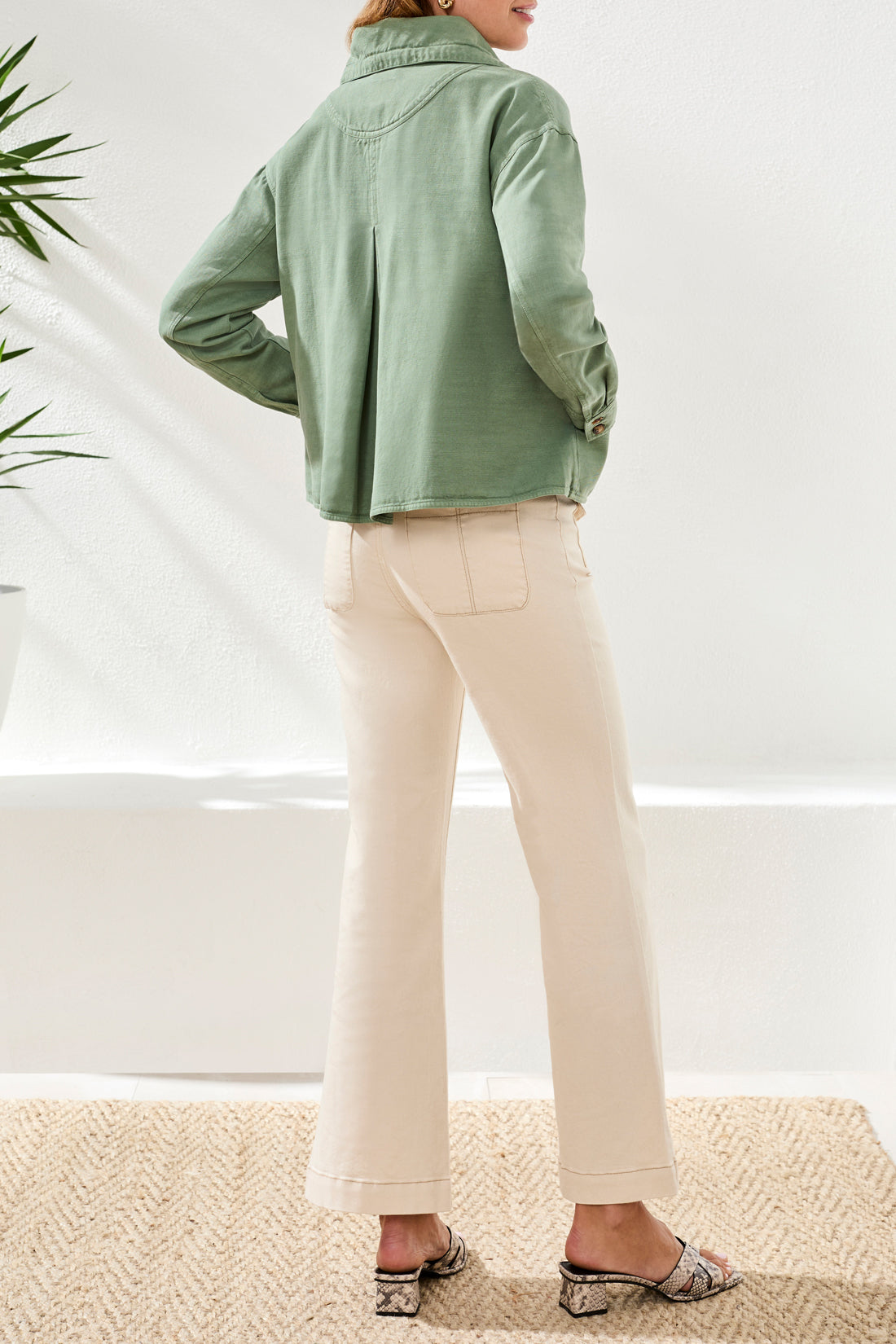 Zip Front Twill Jacket