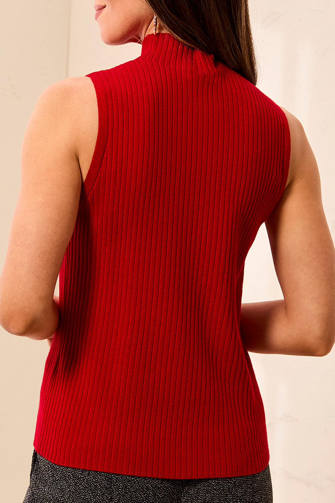Ribbed Mock Neck Sweater
